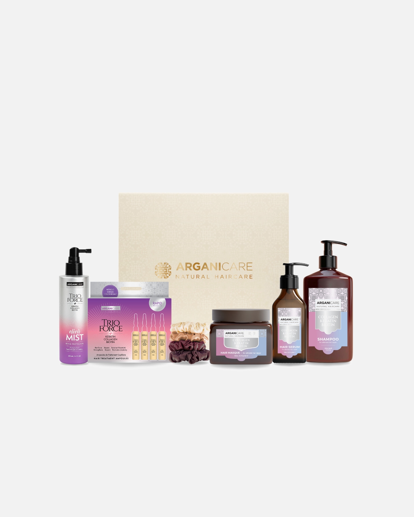 Coffret soin cheveux pour Femme Arganicare Triple action Kératine/Collagen/biotine 1 unité