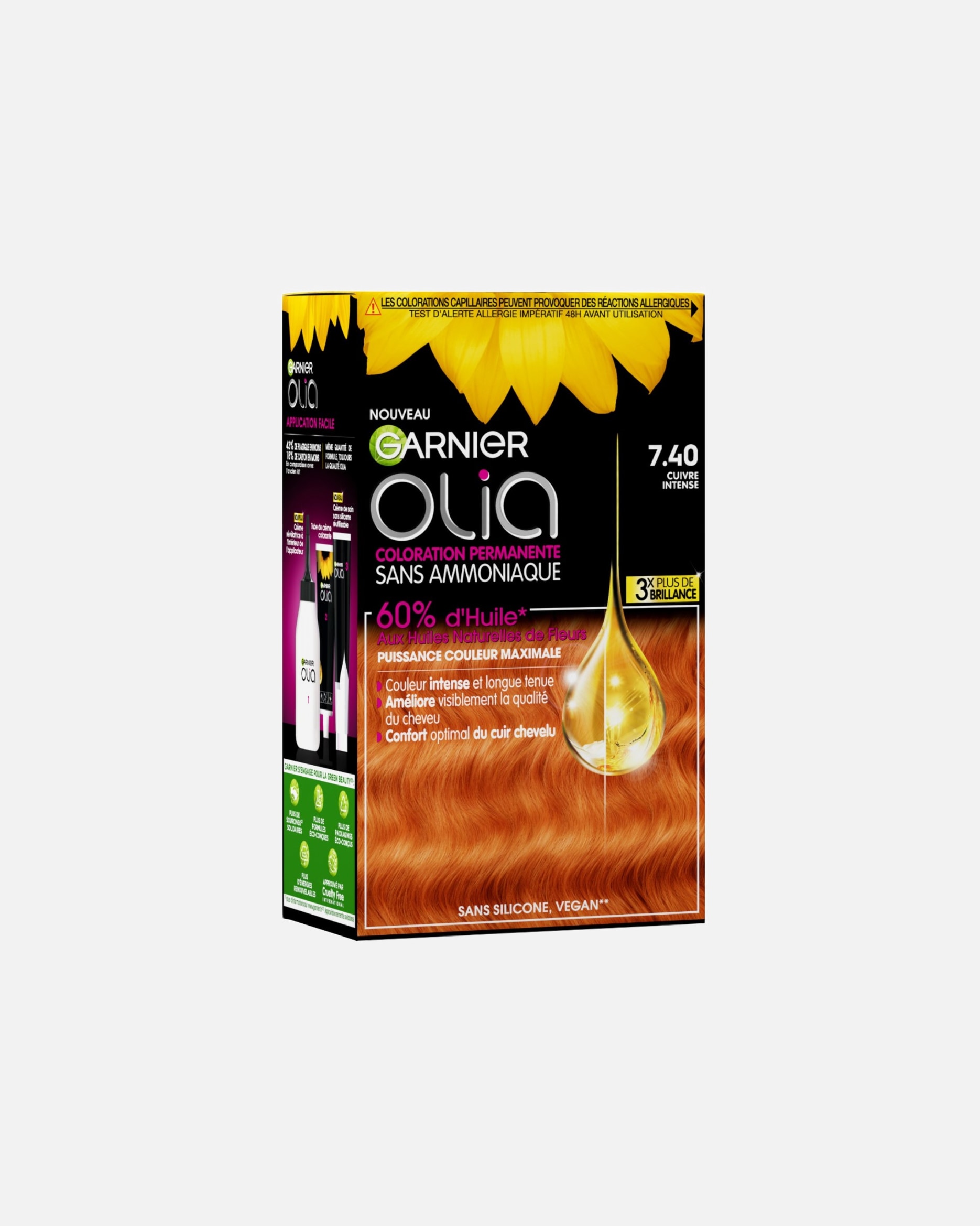 Coloration cheveux pour Unisexe Garnier Olia 7.40 - Cuivre Intense