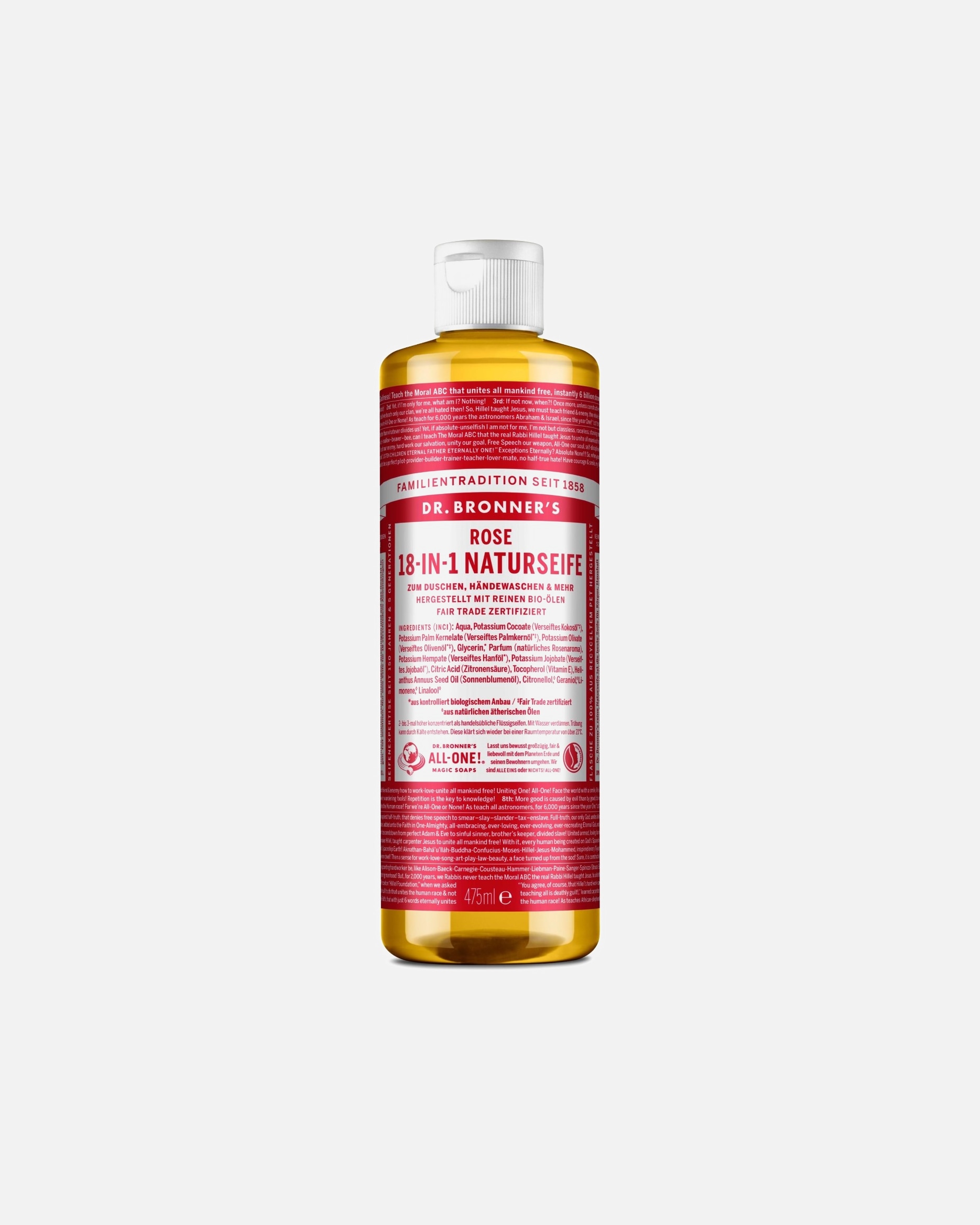 Gel douche pour Unisexe Dr. Bronner's LIQUID SOAP ROSE 475 ml
