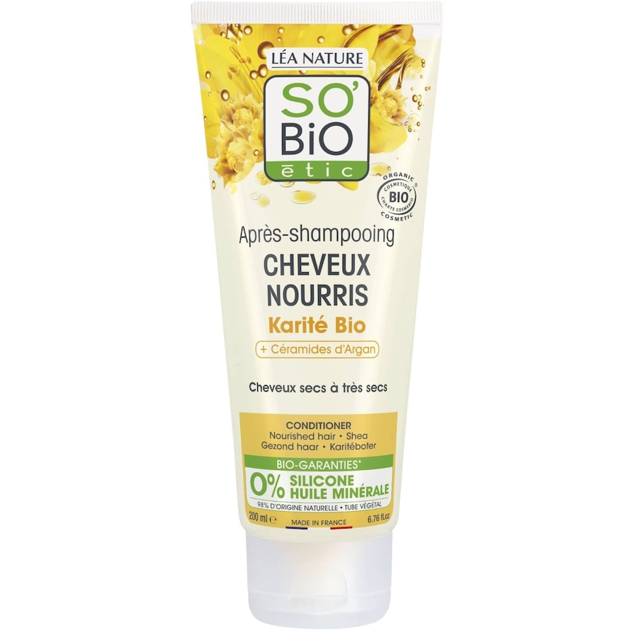 SO BiO étic - Après-shampooing cheveux nourris, Karité bio & Céramides d'argan Après-shampoing 200 ml unisex