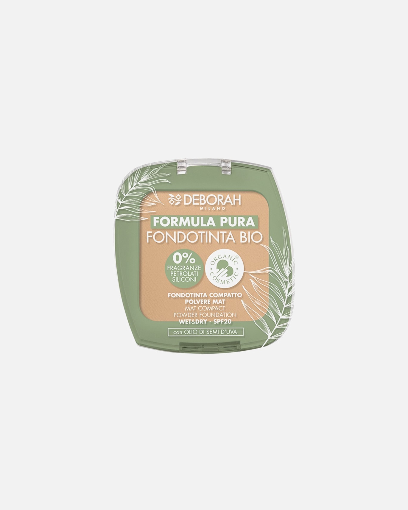 Fond de teint pour Unisexe Deborah Milano Compact Bio MAT 2 - natural