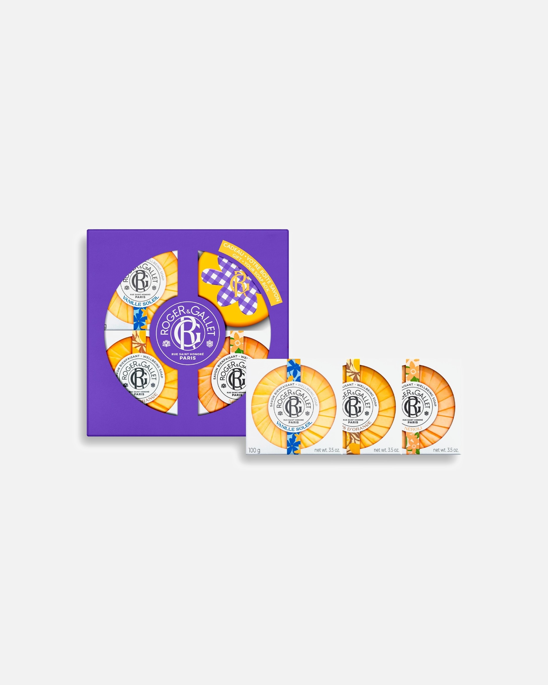 Coffret soin corps pour Unisexe Roger & Gallet Trio Savons Bienfaisants 1 unité