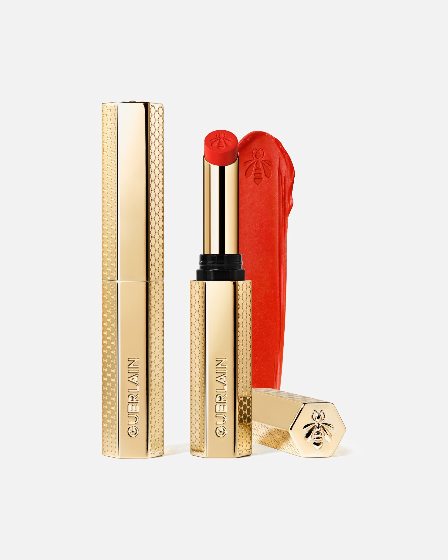 Blush pour Femme Guerlain KissKiss Le Rouge à Lèvres Intense Au Miel - Rechargeable 639 TANGERINE BLOOM