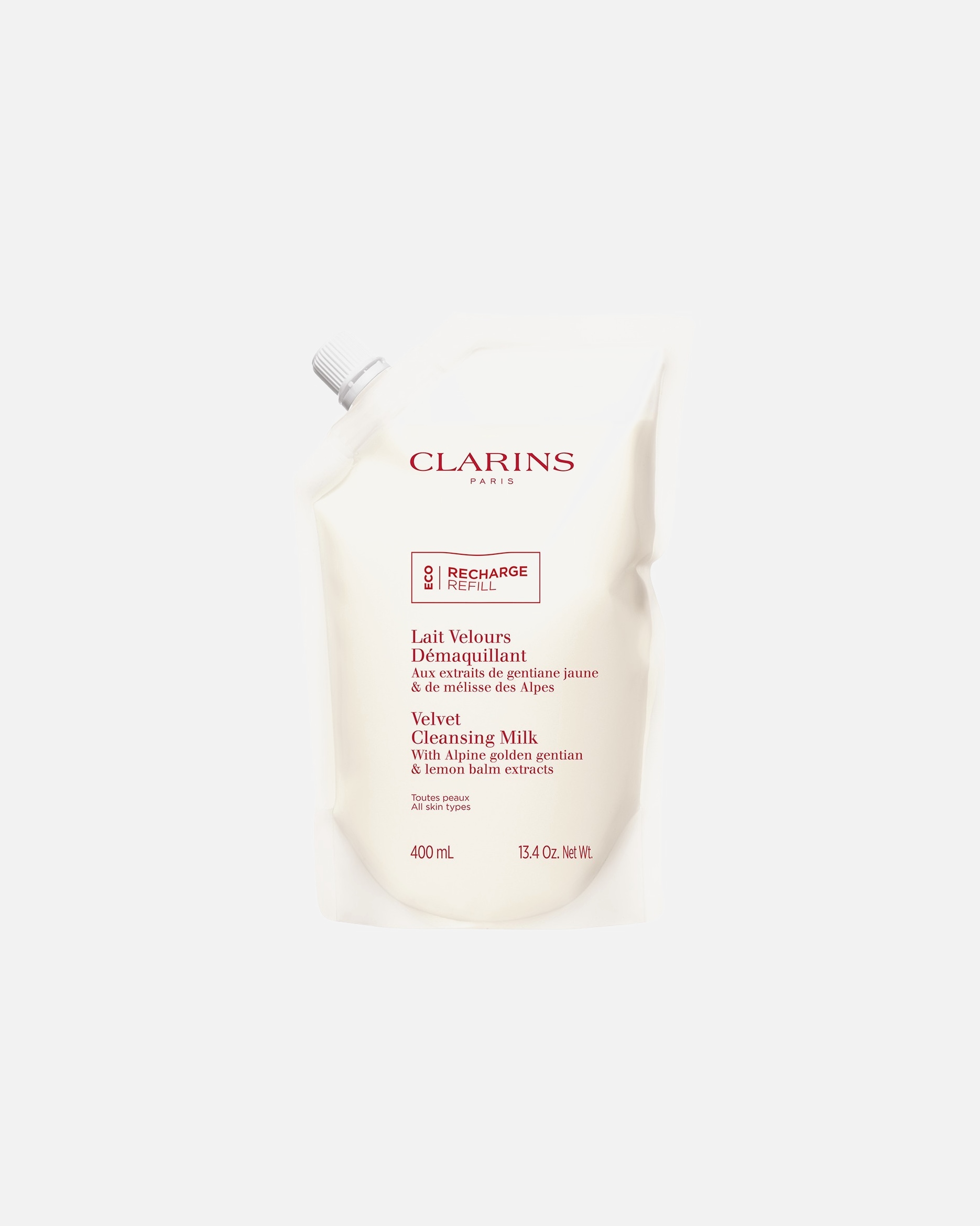 Lait nettoyant pour Unisexe Clarins Lait Velours 400 ml - Recharge