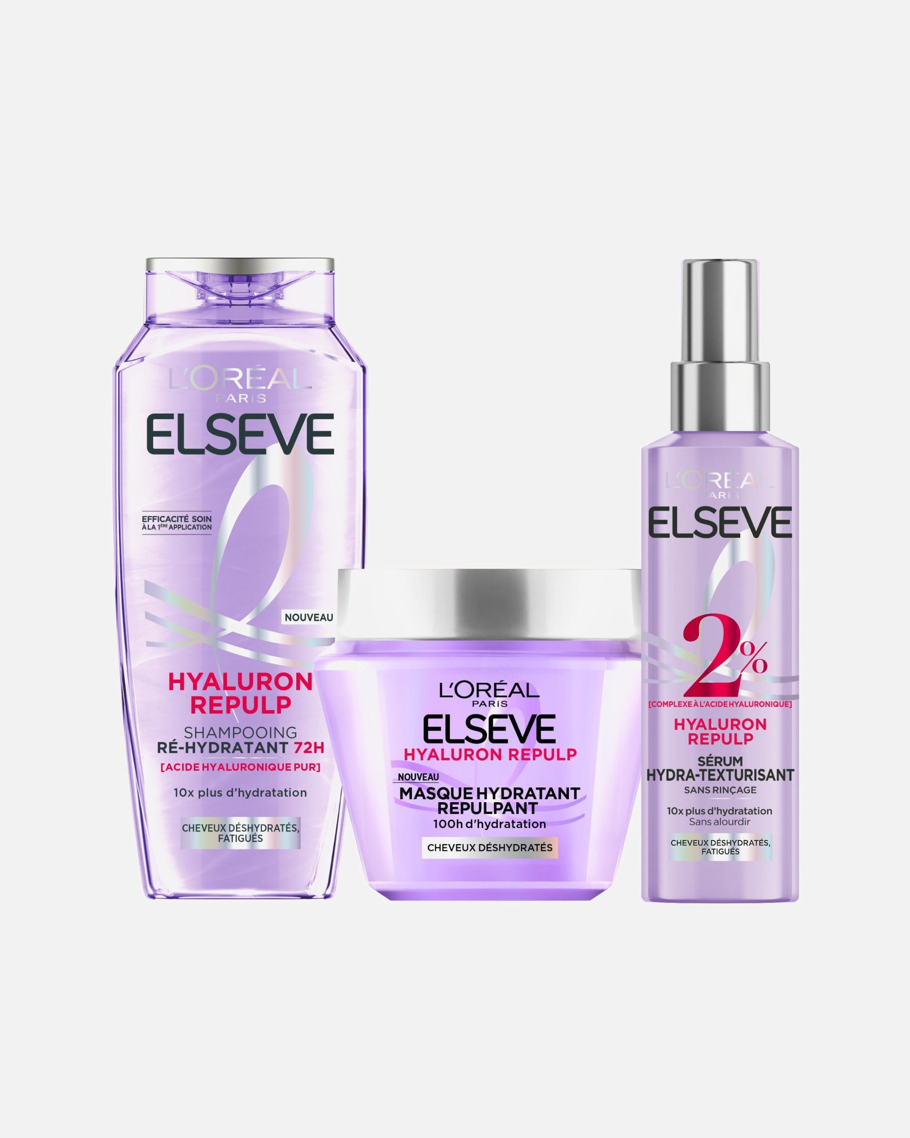 Shampooing pour Unisexe L’Oréal Paris Routine Capillaire Hydratante 72H enrichie en Acide Hyaluronique Pur 1 unité