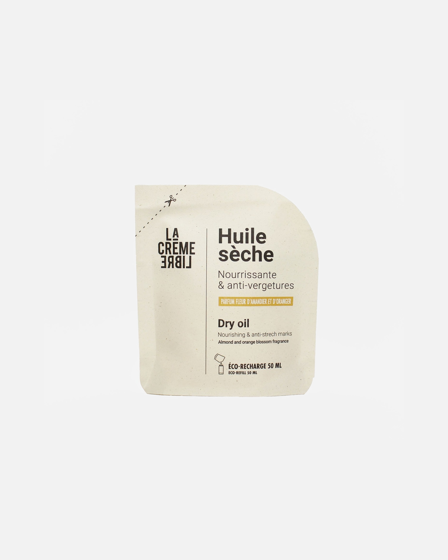 Huile pour le corps pour Unisexe La crème libre Huile Sèche BIO - Fleur de Figuier & Rose 50 ml - Recharge