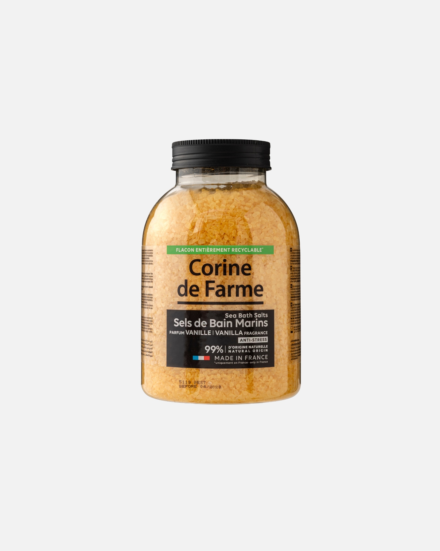 Produits pour le bain pour Unisexe CORINE DE FARME anti stress vanille 1400 Grammes