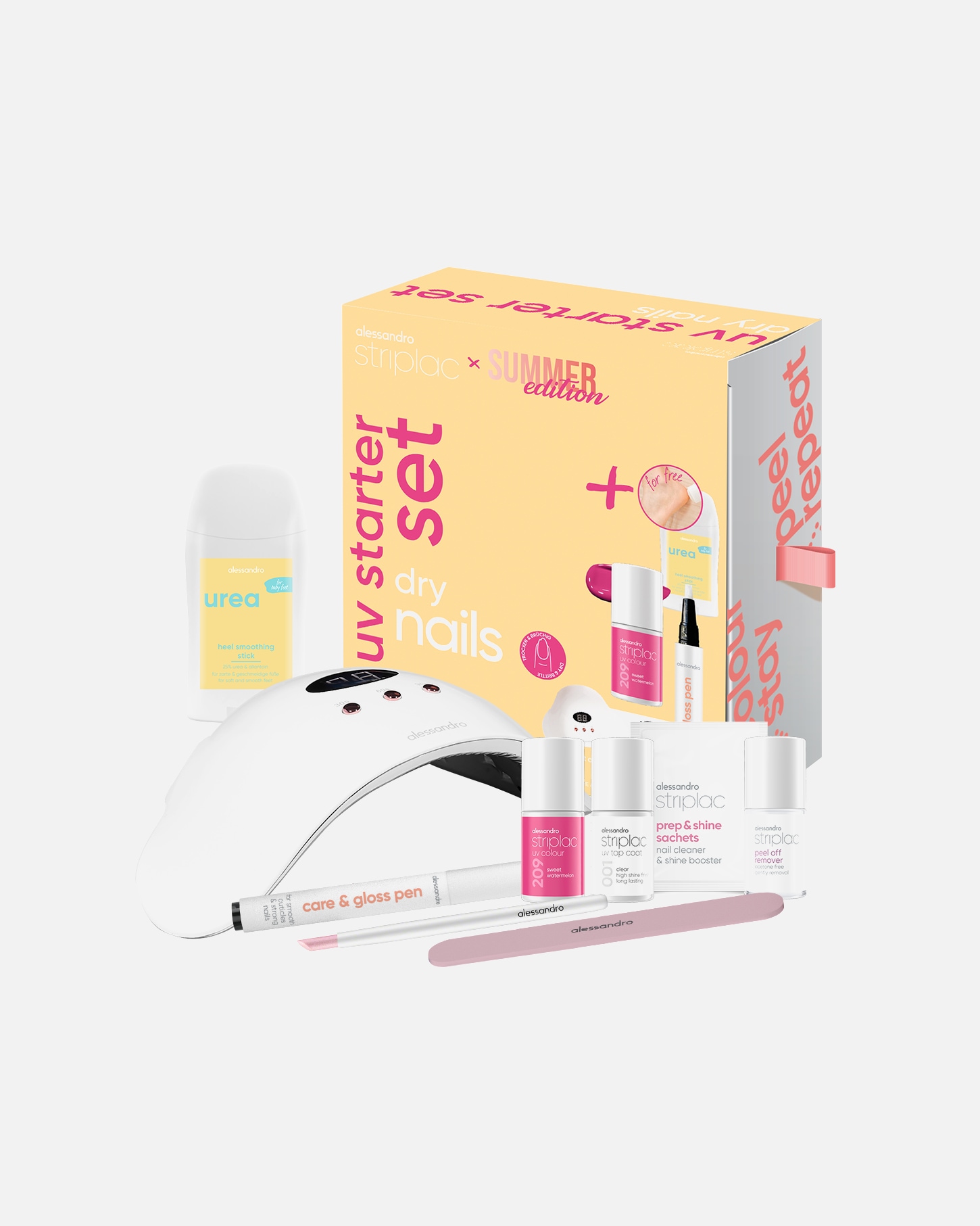 Vernis à ongles UV pour Unisexe Alessandro Striplac UV Starter Set Dry Nails Summer Edition 1 unité