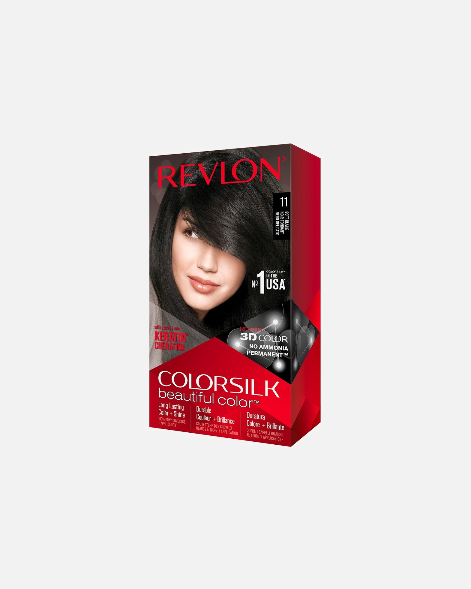Coloration cheveux pour Unisexe Revlon ColorSilk Beautiful Color N°011 Noir Fondant