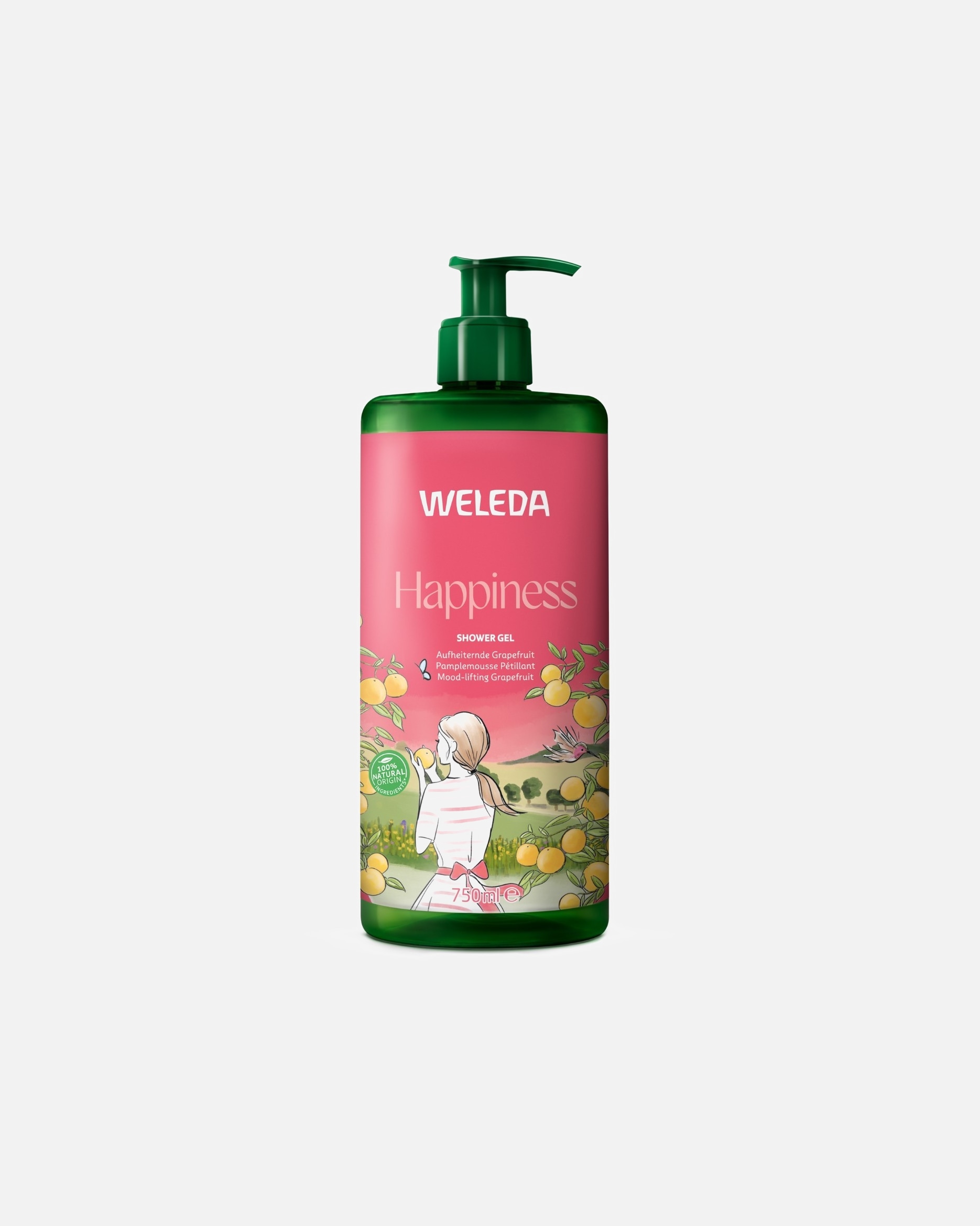 Gel douche pour Unisexe Weleda Happiness Pamplemousse Pétillant 750 ml