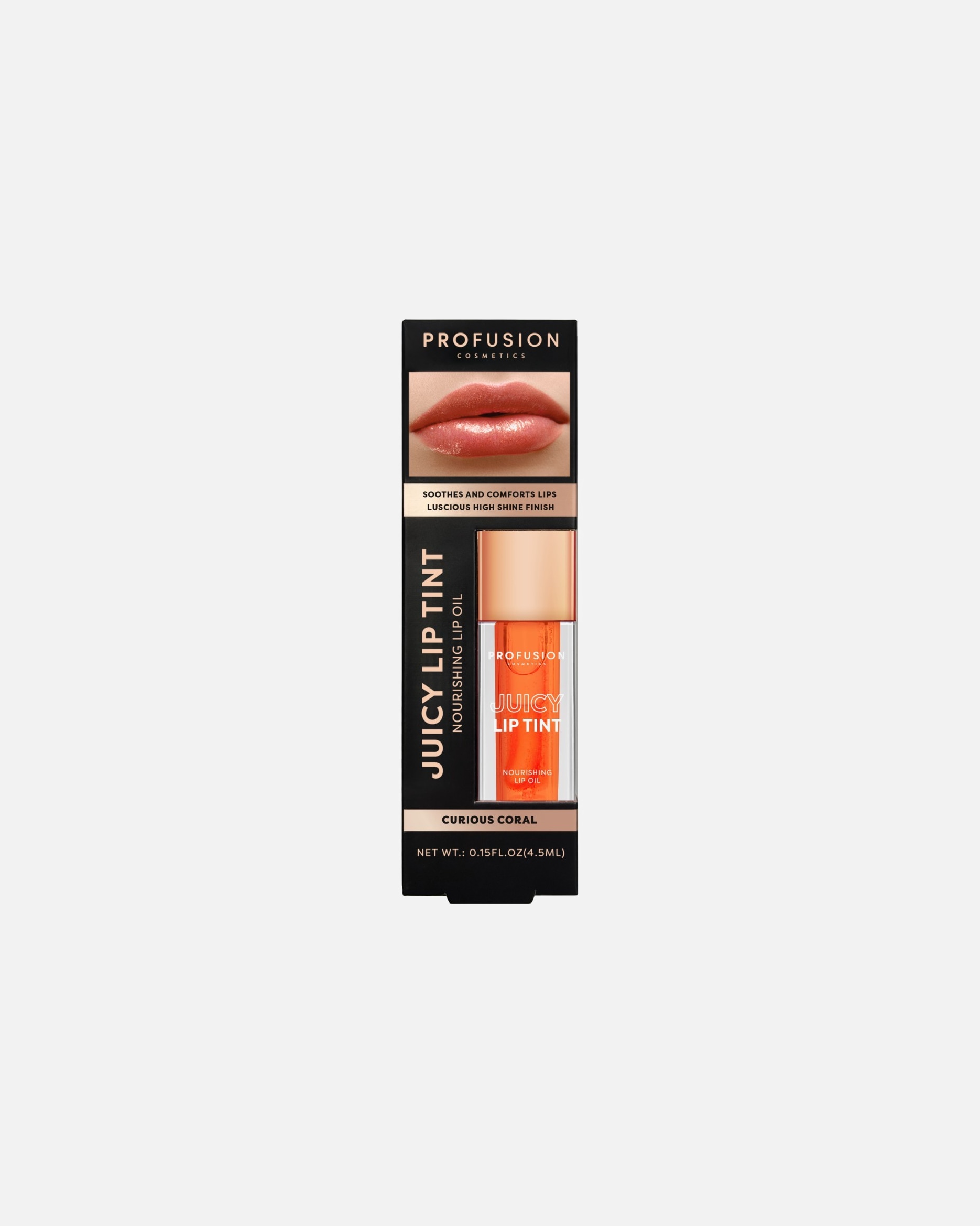Huile pour les lèvres pour Femme Profusion Juicy Lip Tint Huile teintée pour lèvres Curious Coral - 4,5ml