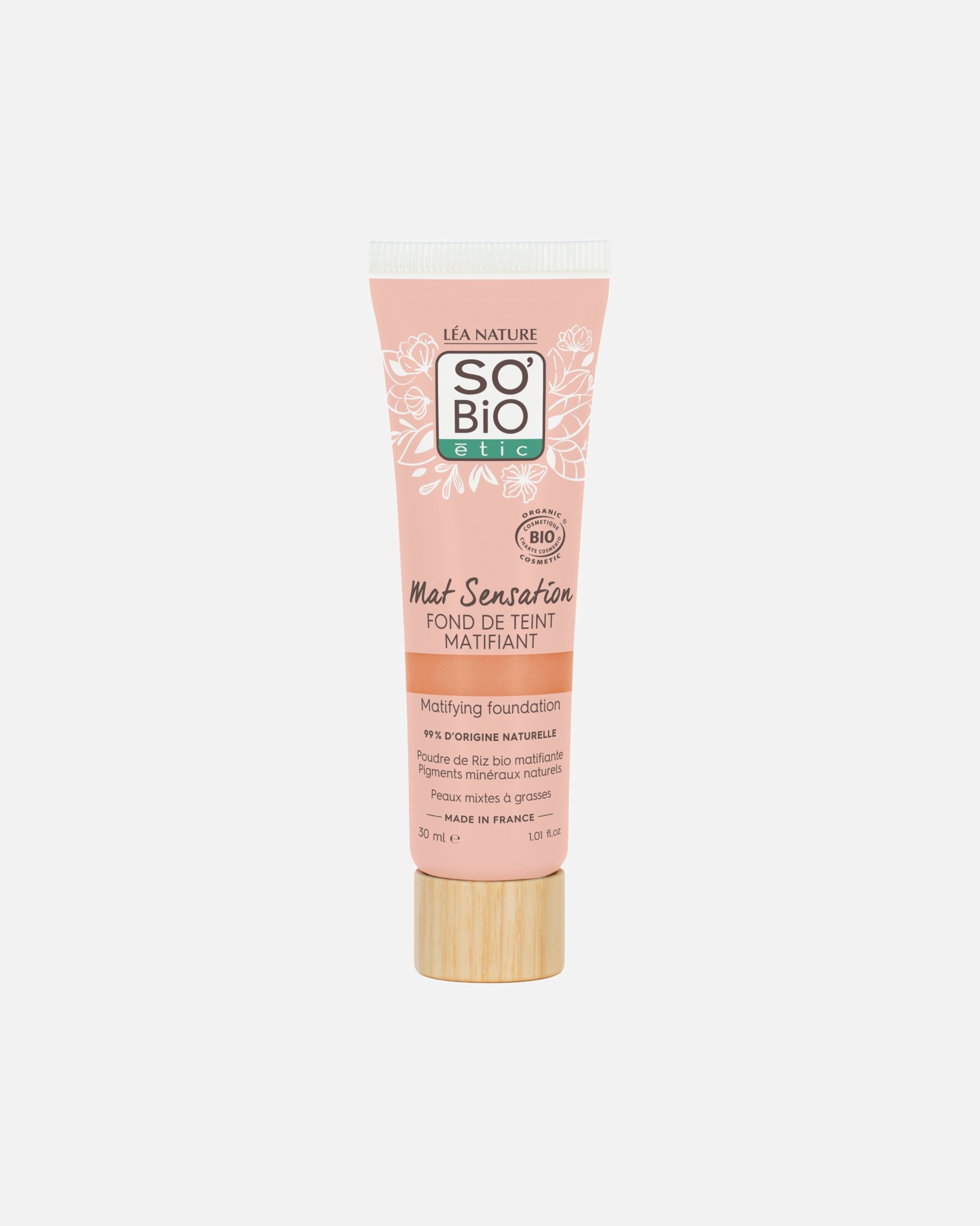 Fond de teint pour Unisexe SO BiO étic Fond de teint matifiant, Mat Sensation Fond de teint matifiant, Mat Sensation - 30 Sable doré