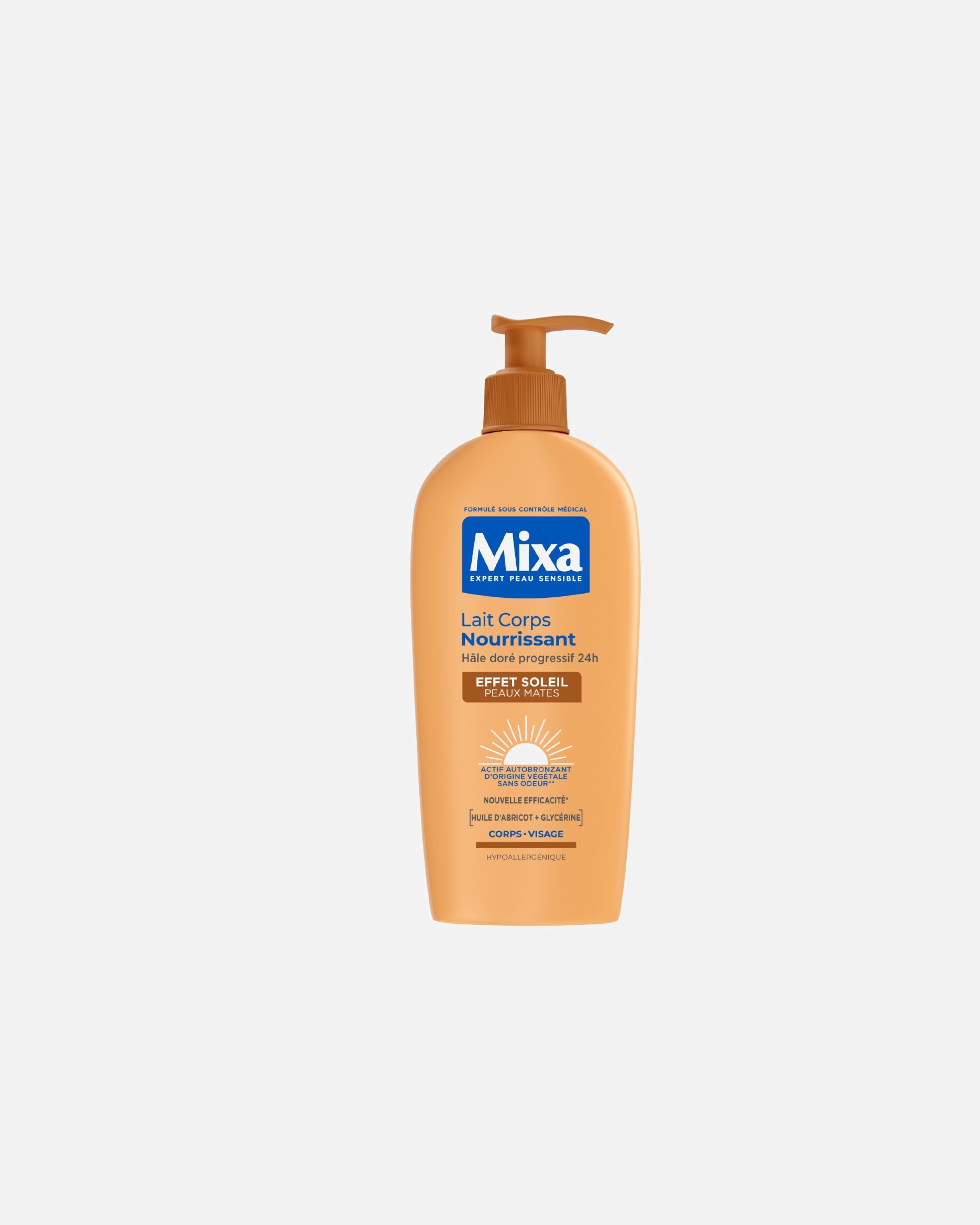 Lait pour le corps pour Unisexe Mixa Nourrissant Effet Soleil - Peaux Mates 250 ml
