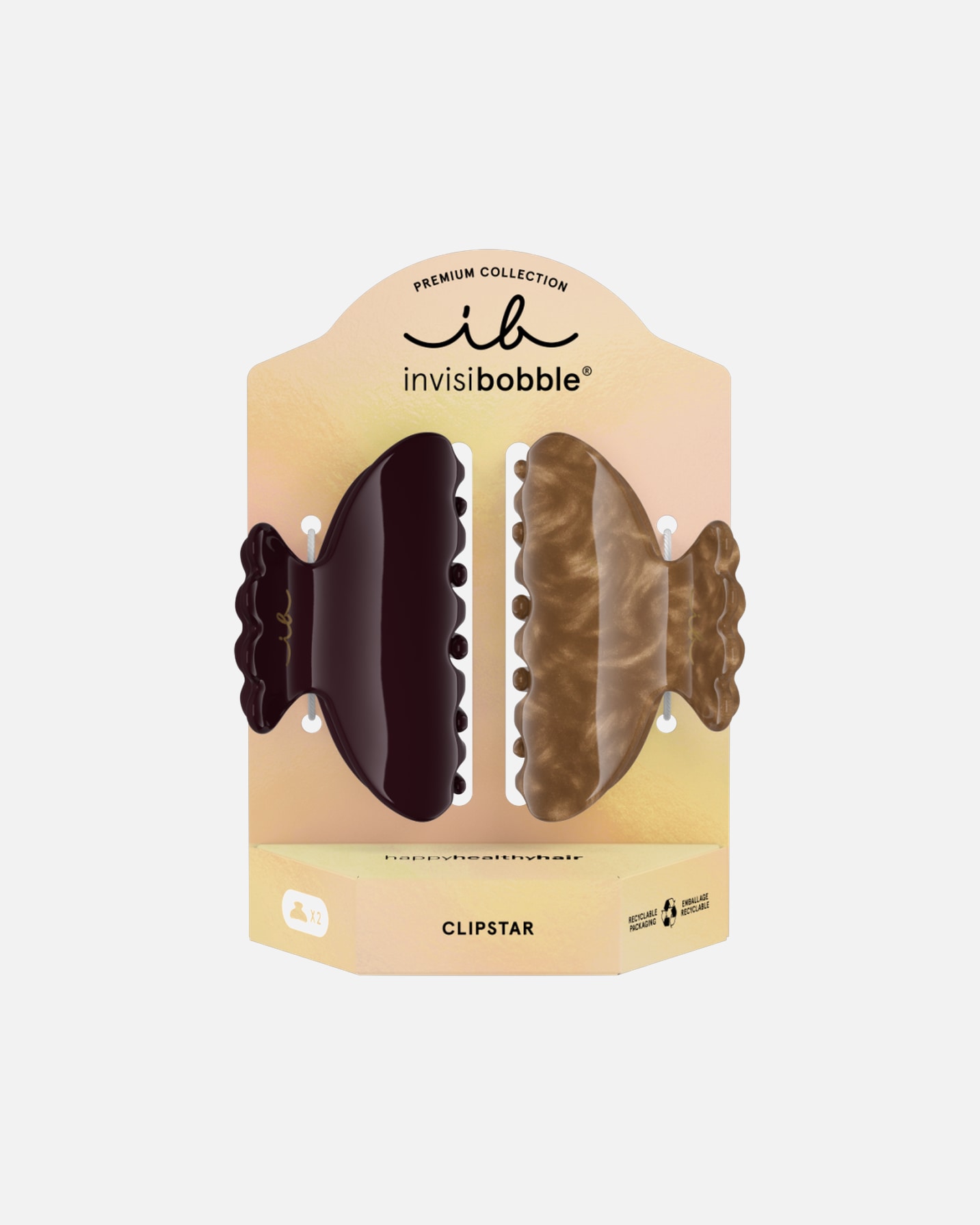 Accessoires pour les cheveux pour Femme Invisibobble Clipstar PREMIUM M Cocoa Haze 1 unité