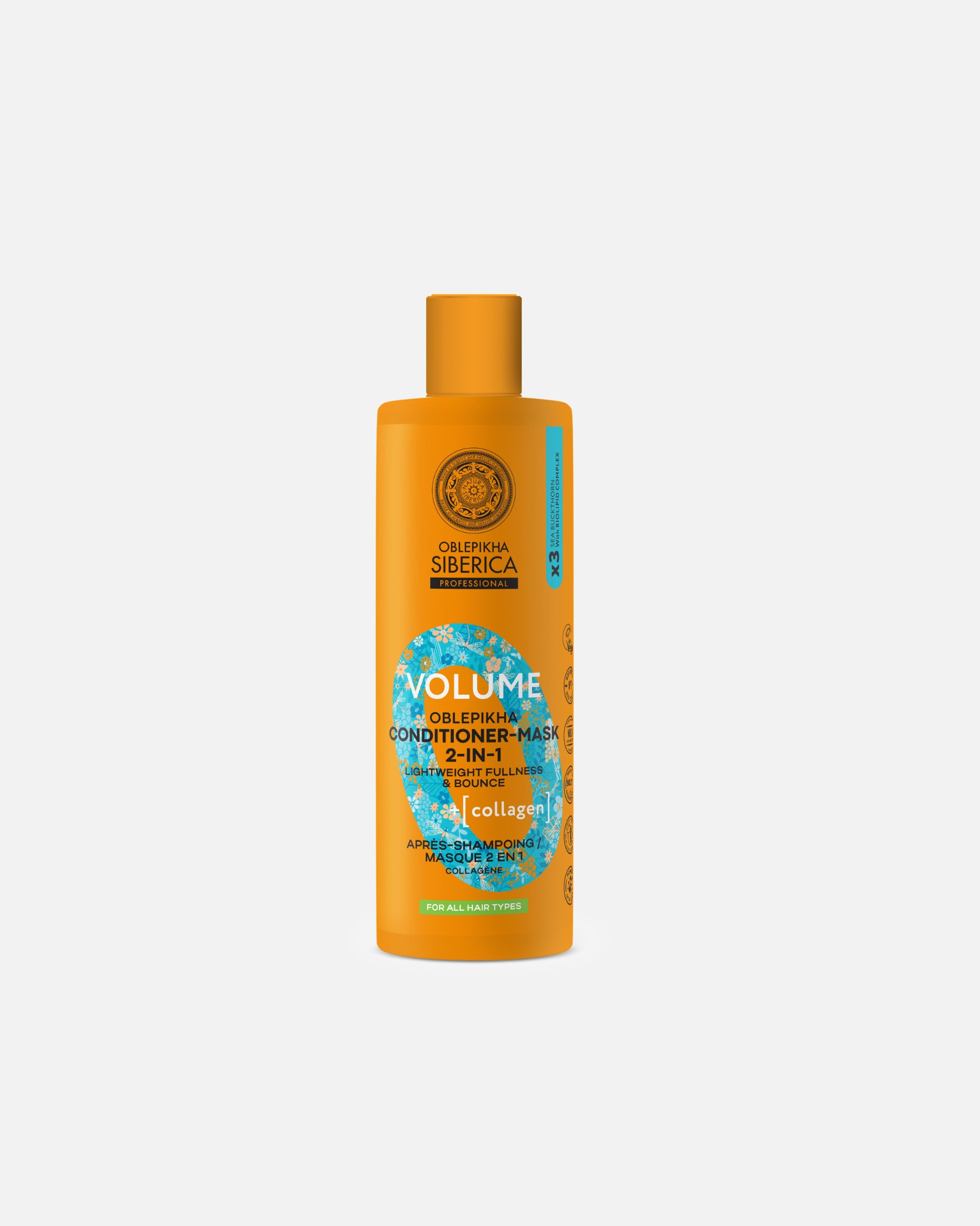 Soin pour le cuir chevelu pour Unisexe Natura Siberica Oblepikha Après-shampoing Volume à l'argousier 400 ml