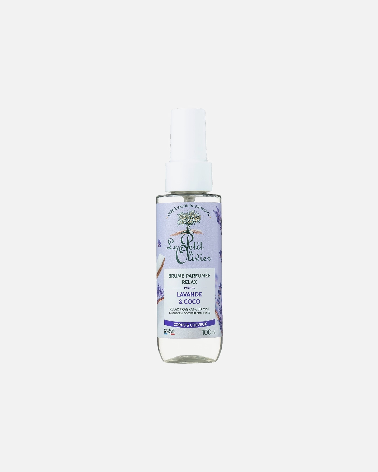 Spray pour le corps pour Unisexe Le Petit Olivier Brume Parfumée Relax Lavande & Coco 100 ml