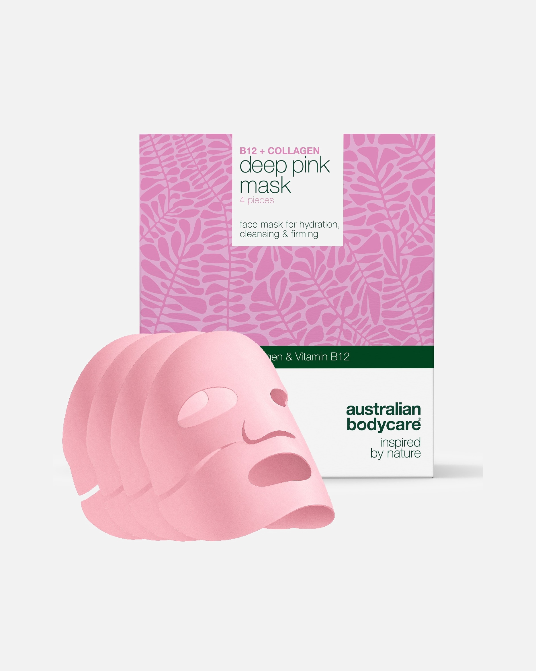 Masque tissu pour Unisexe Australian Bodycare B12 Deep Pink 1 unité