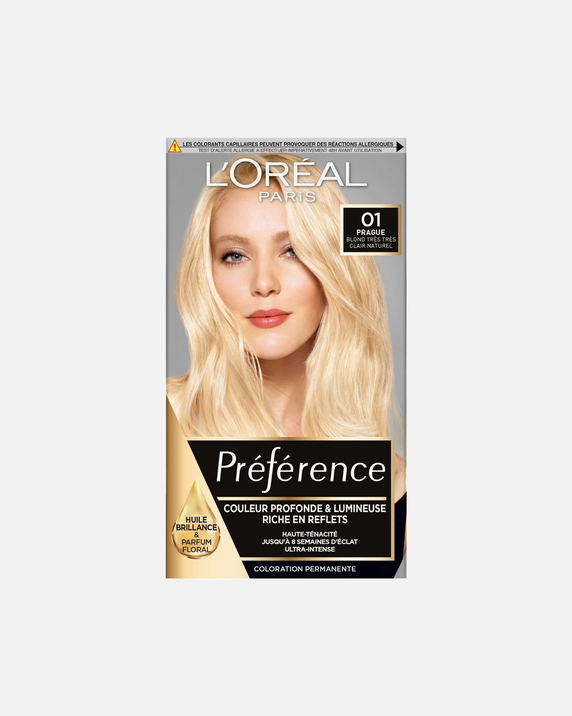 Coloration cheveux pour Femme L’Oréal Paris Preference Coloration 01 - Prague Blond Très Clair Naturel