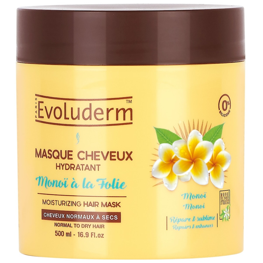 Evoluderm - Masque Cheveux Hydratant Monoï à la Folie Masque et cure cheveux 500 ml unisex