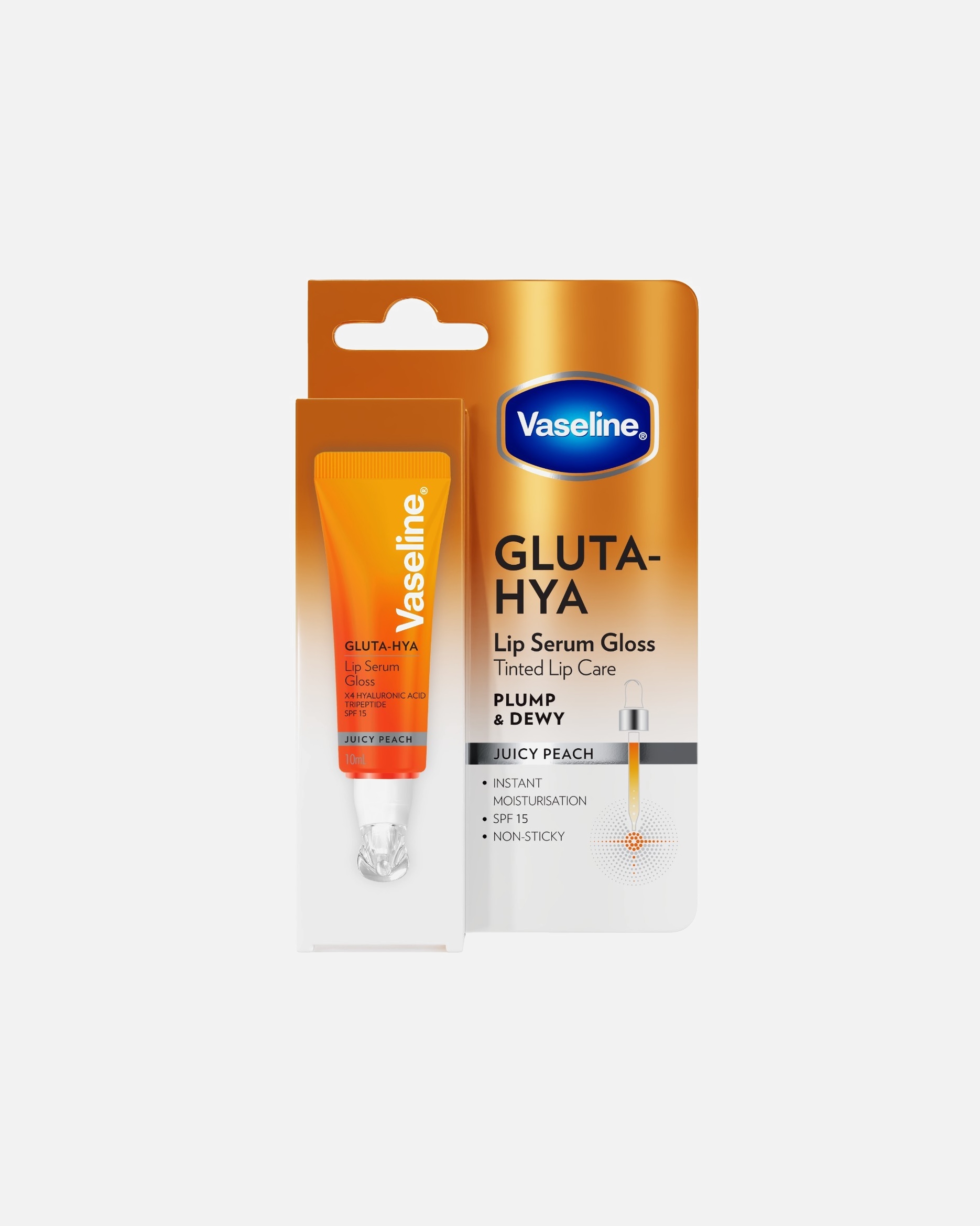 Sérum pour les lèvres pour Unisexe Vaseline Gluta-Hya Juicy Peach