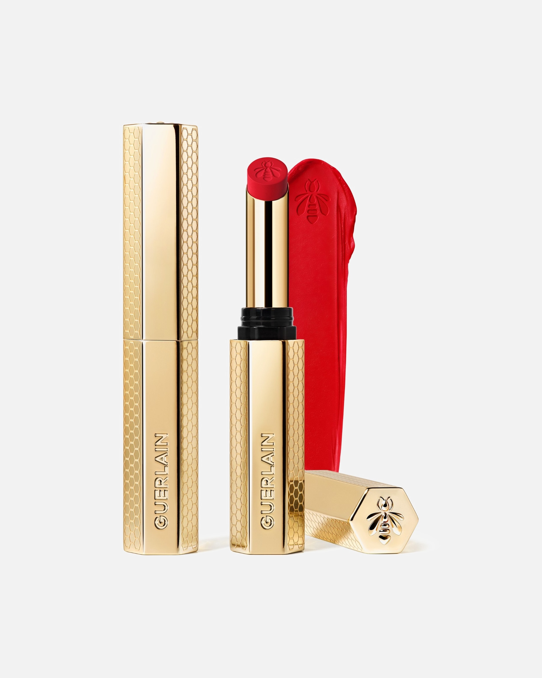 Rouge à lèvres pour Unisexe Guerlain KissKiss Le Rouge à Lèvres Intense Au Miel - Rechargeable 510 PETAL RED