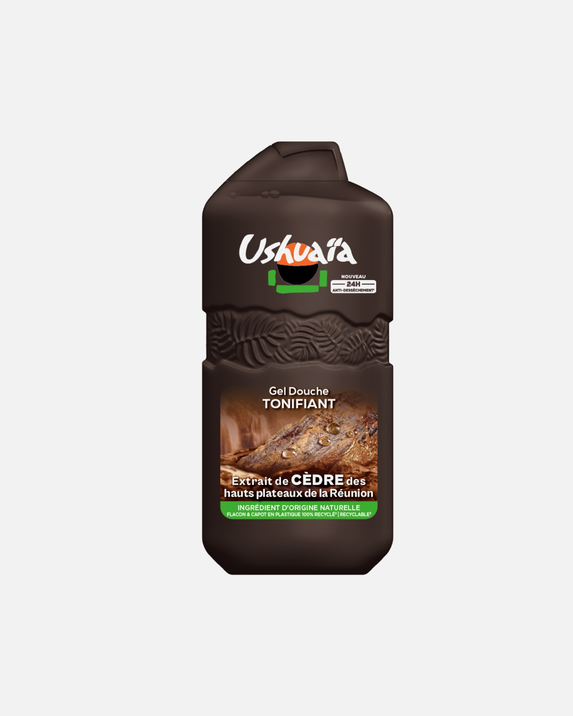 Gel douche pour Unisexe Ushuaïa Tonifiant à l'extrait de Cèdre de la Réunion 280 ml