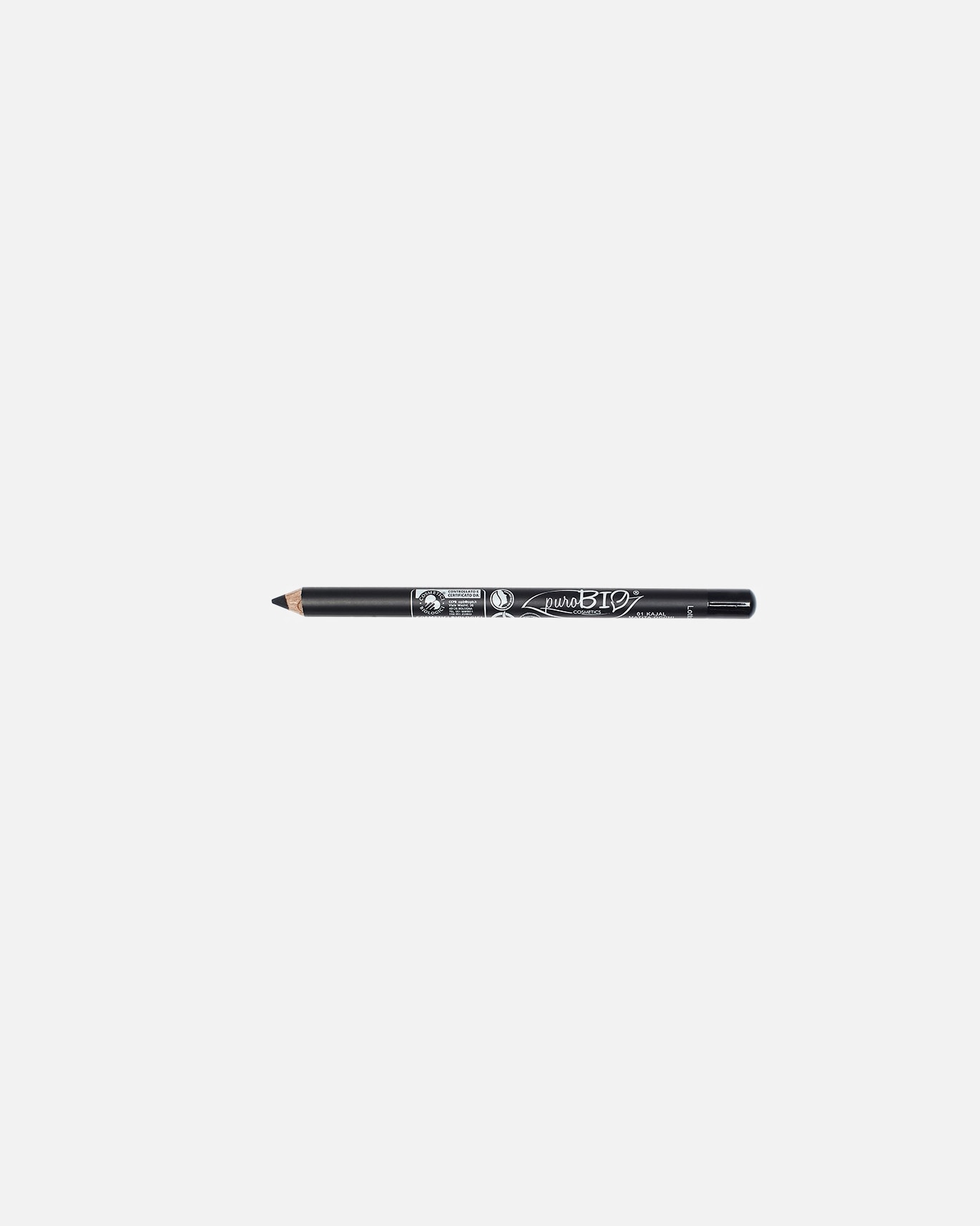 Crayon khôl pour Femme Purobio Crayon pour les yeux - kajal 01- noir