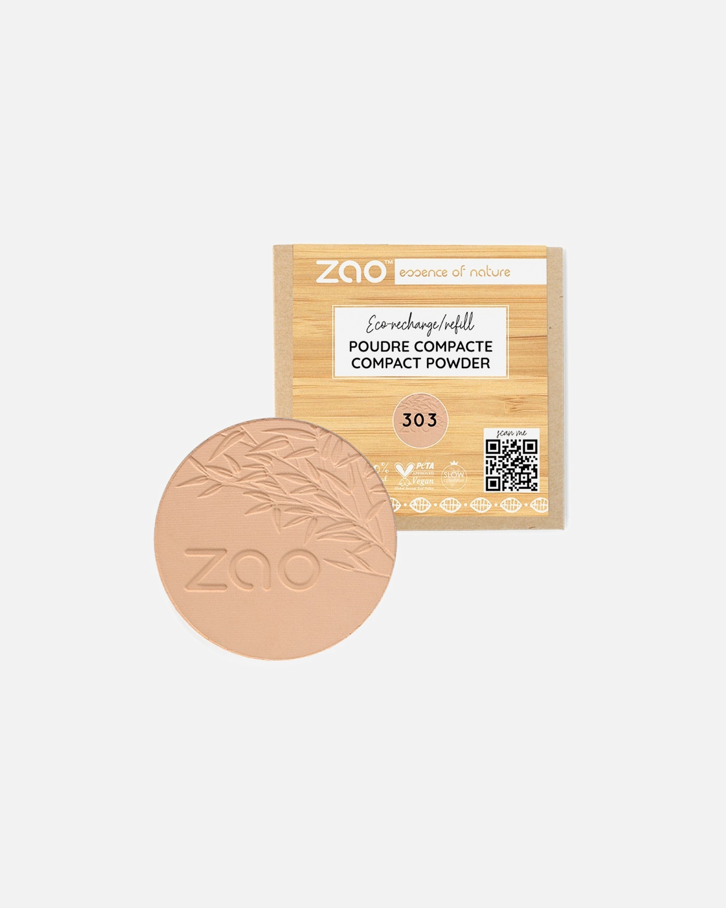 Poudre pour Unisexe ZAO compacte - Recharge 303 - BROWN BEIGE