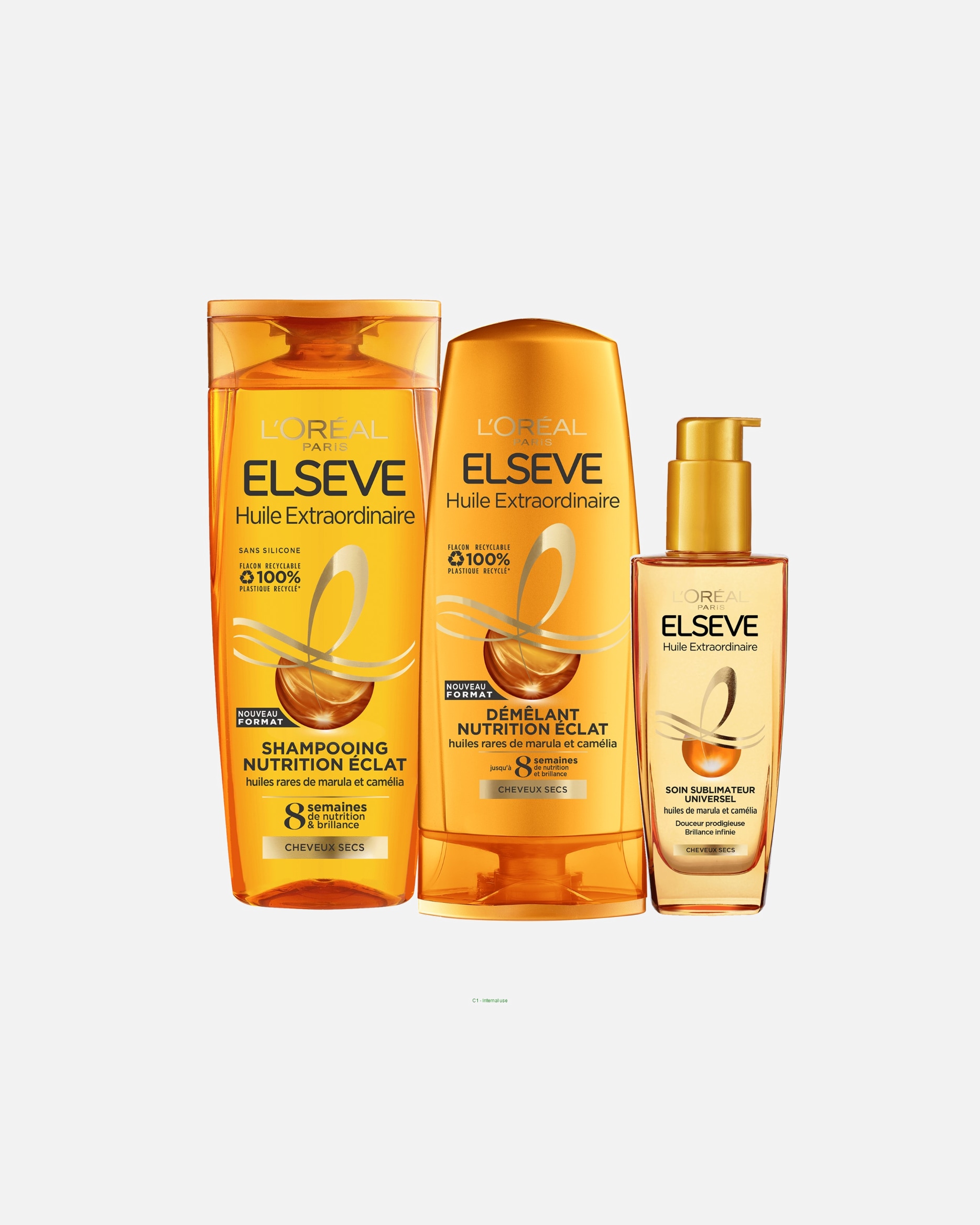 Coffret soin cheveux pour Unisexe L’Oréal Paris Elseve Huile Extraordinaire Routine 1 unité