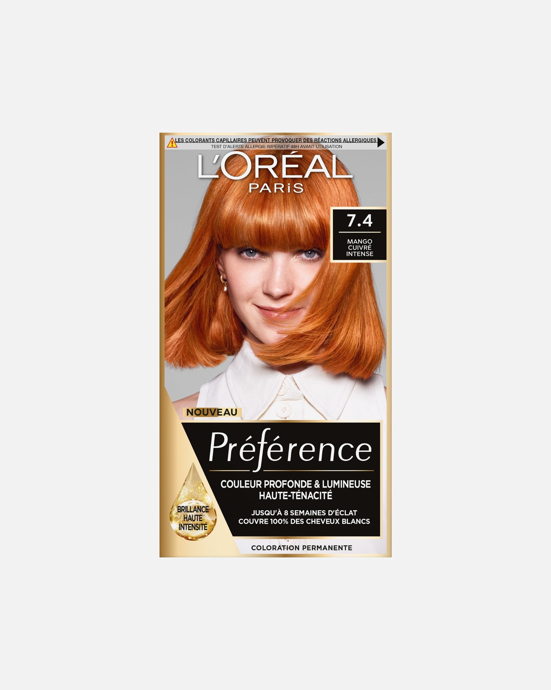 Coloration cheveux pour Femme L’Oréal Paris Preference Coloration 74 - Dublin Mango Cuivré Intense