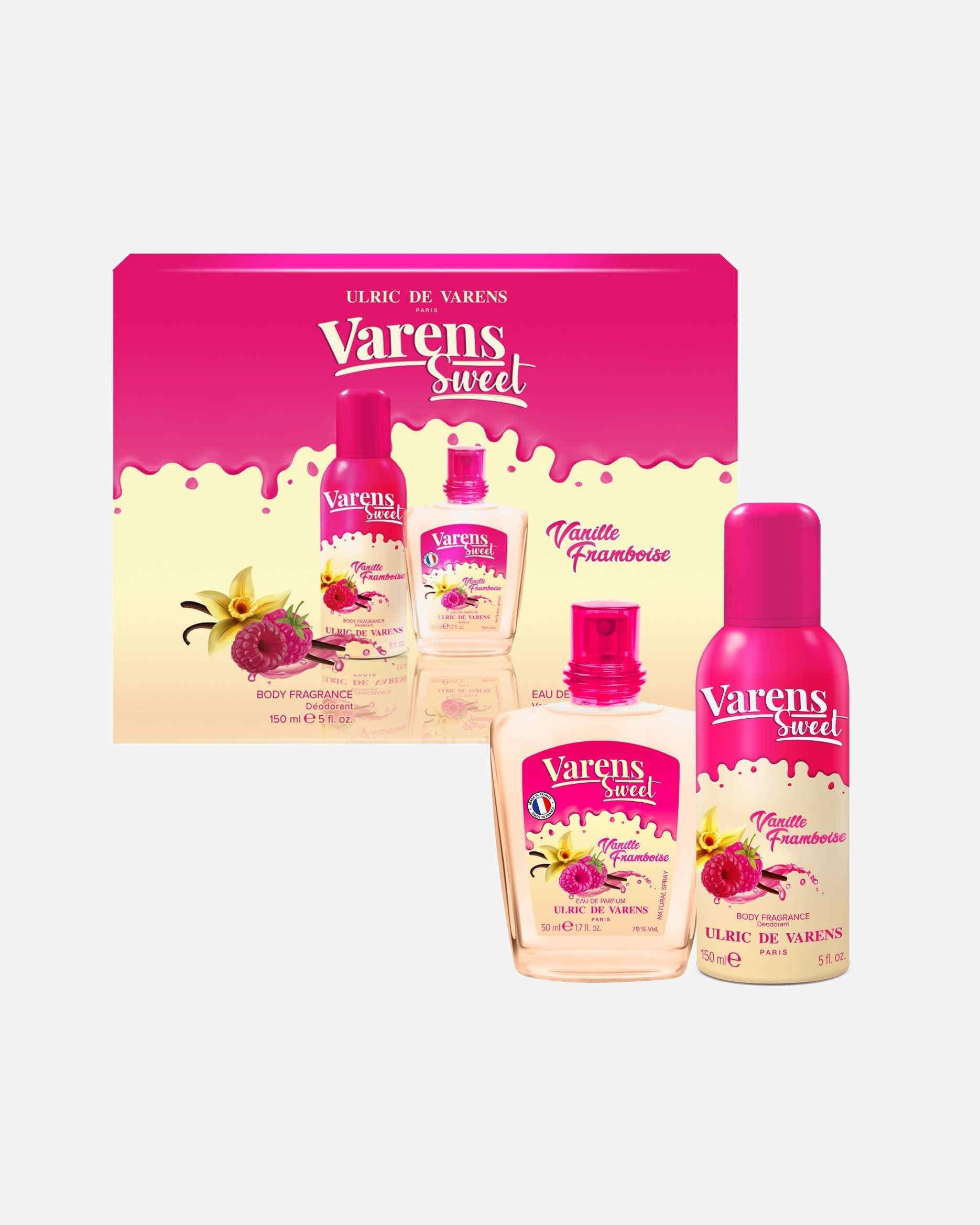 Coffret parfum pour Femme Ulric De Varens Sweet Vanille Framboise Eau de Parfum 1 unité