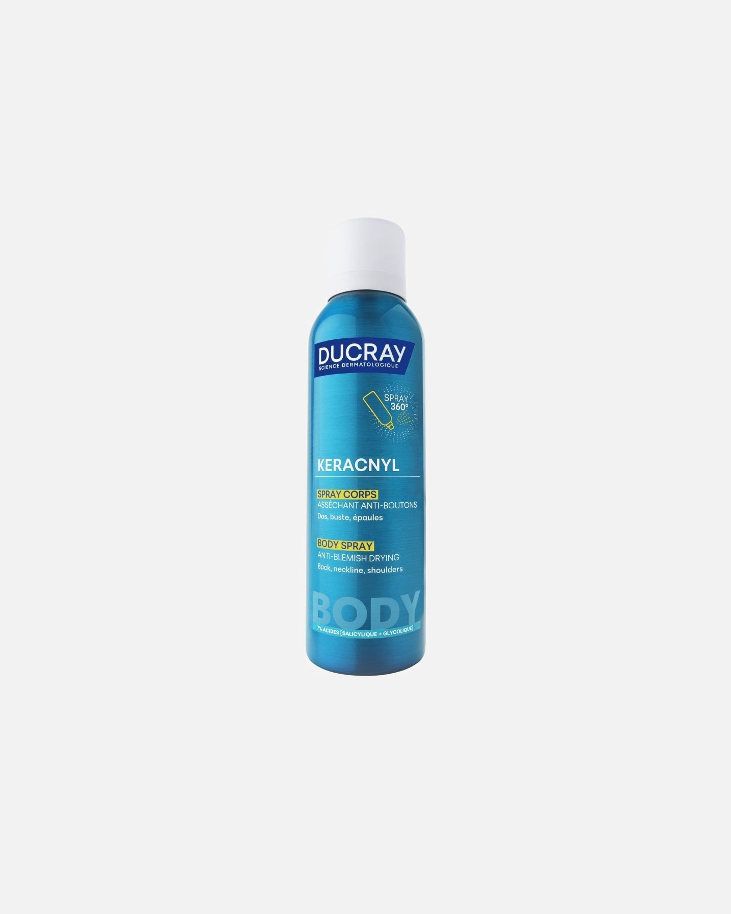 Spray pour le corps pour Unisexe Ducray KERACNYL Spray corps asséchant anti-boutons 150 ml