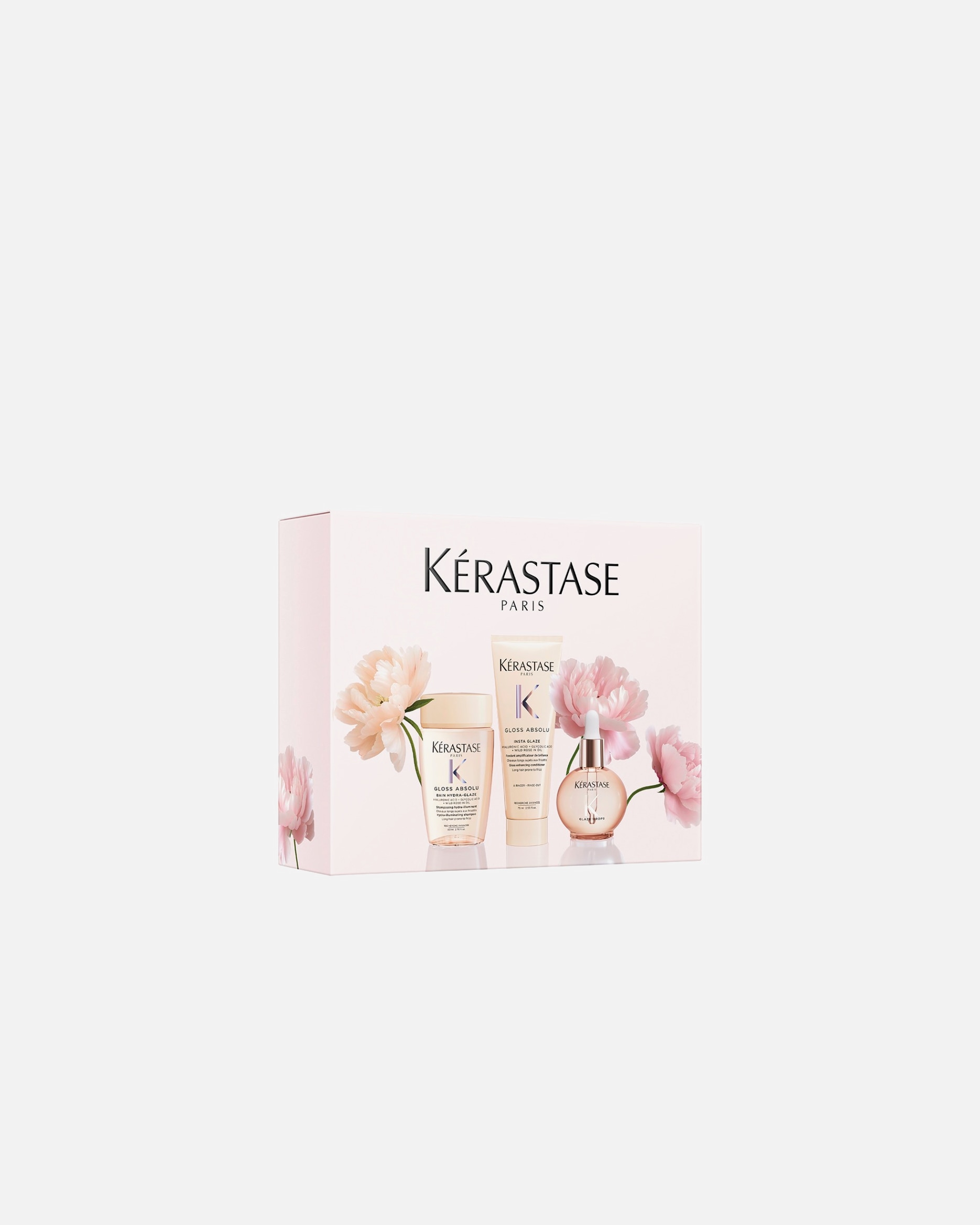 Coffret soin cheveux pour Unisexe Kérastase Gloss Absolu Routine shampoing, soin et huile pour cheveux longs sujets aux frisottis 1 unité