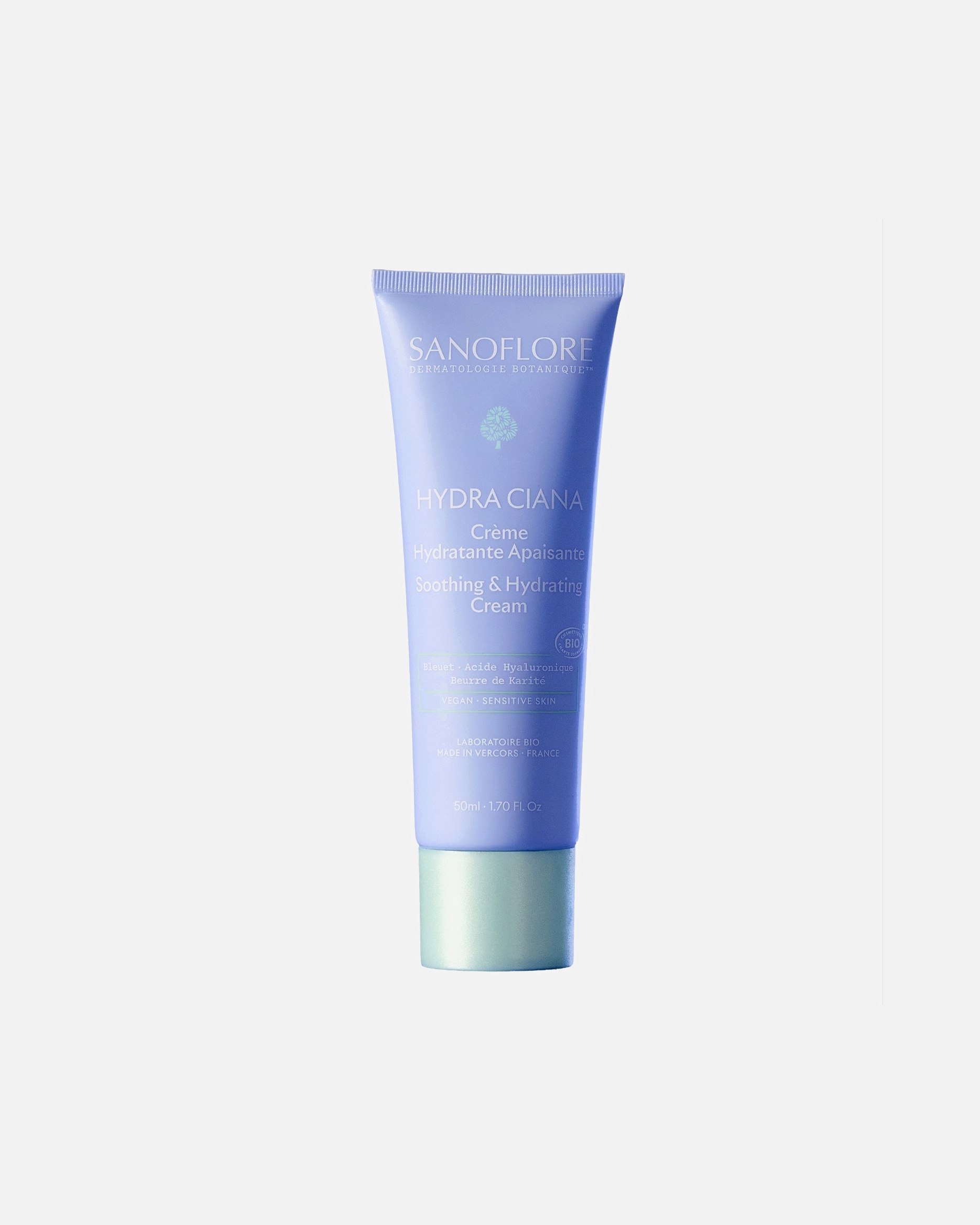 Crème de Jour pour Unisexe Sanoflore Hydra Ciana Crème hydratante apaisante 50 ml