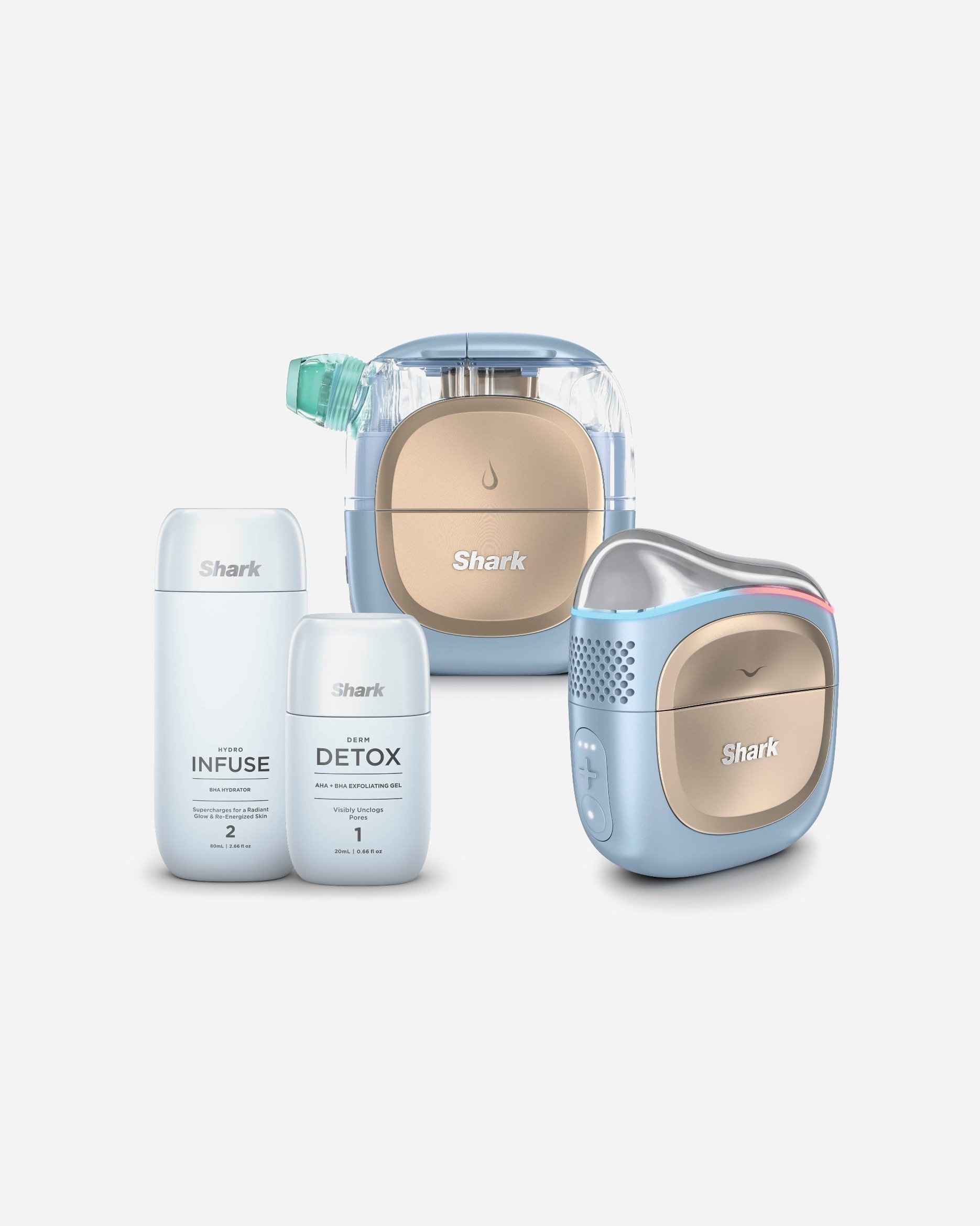 Appareil électrique de massage du visage pour Unisexe Shark FacialPro Glow + DePuffi 1 unité
