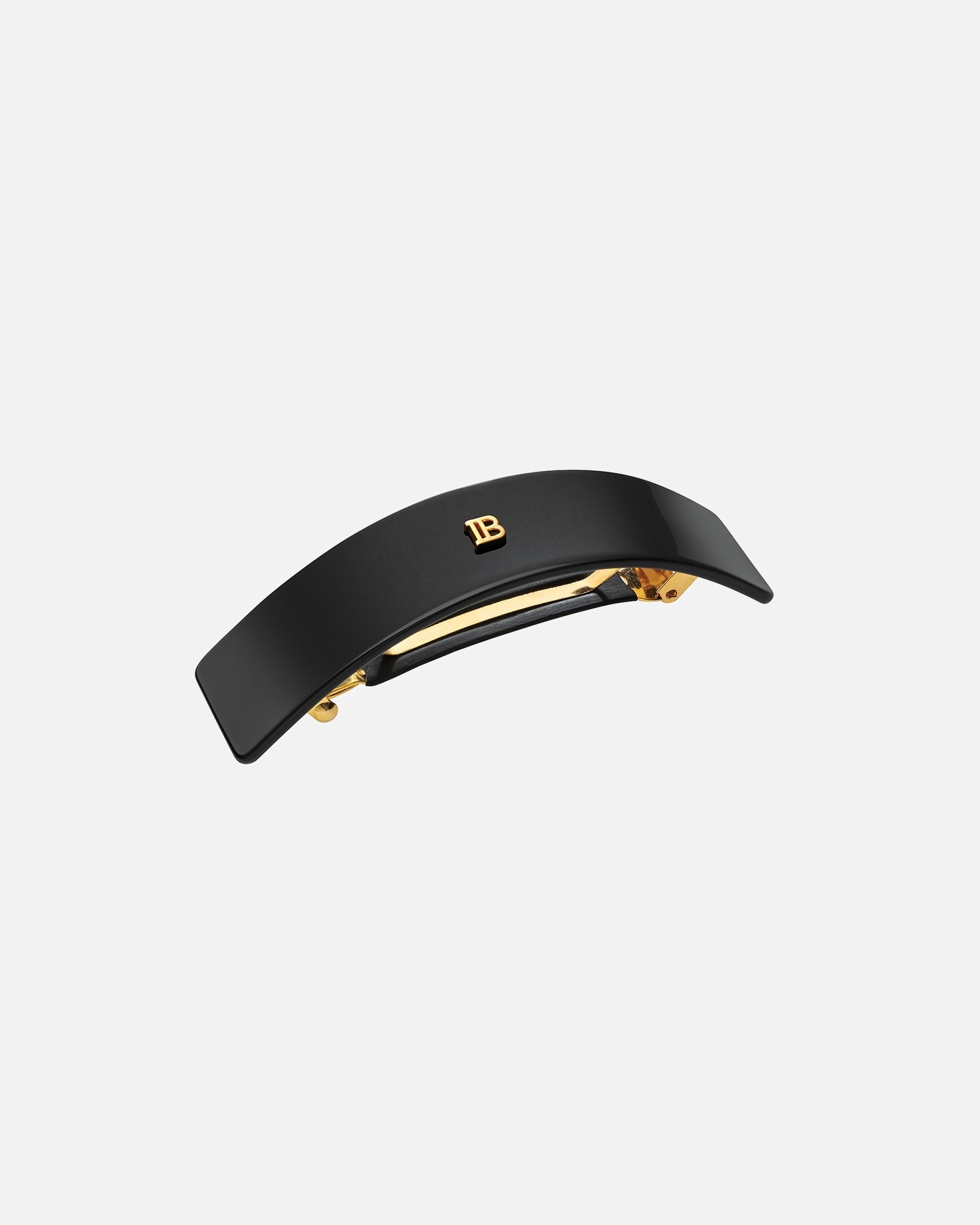 Barrette pour Unisexe Balmain Hair Couture HC Cellulose Acetate Barrette pour Cheveux Large Black HC Cellulose Acetate Barrette pour Cheveux Large Black