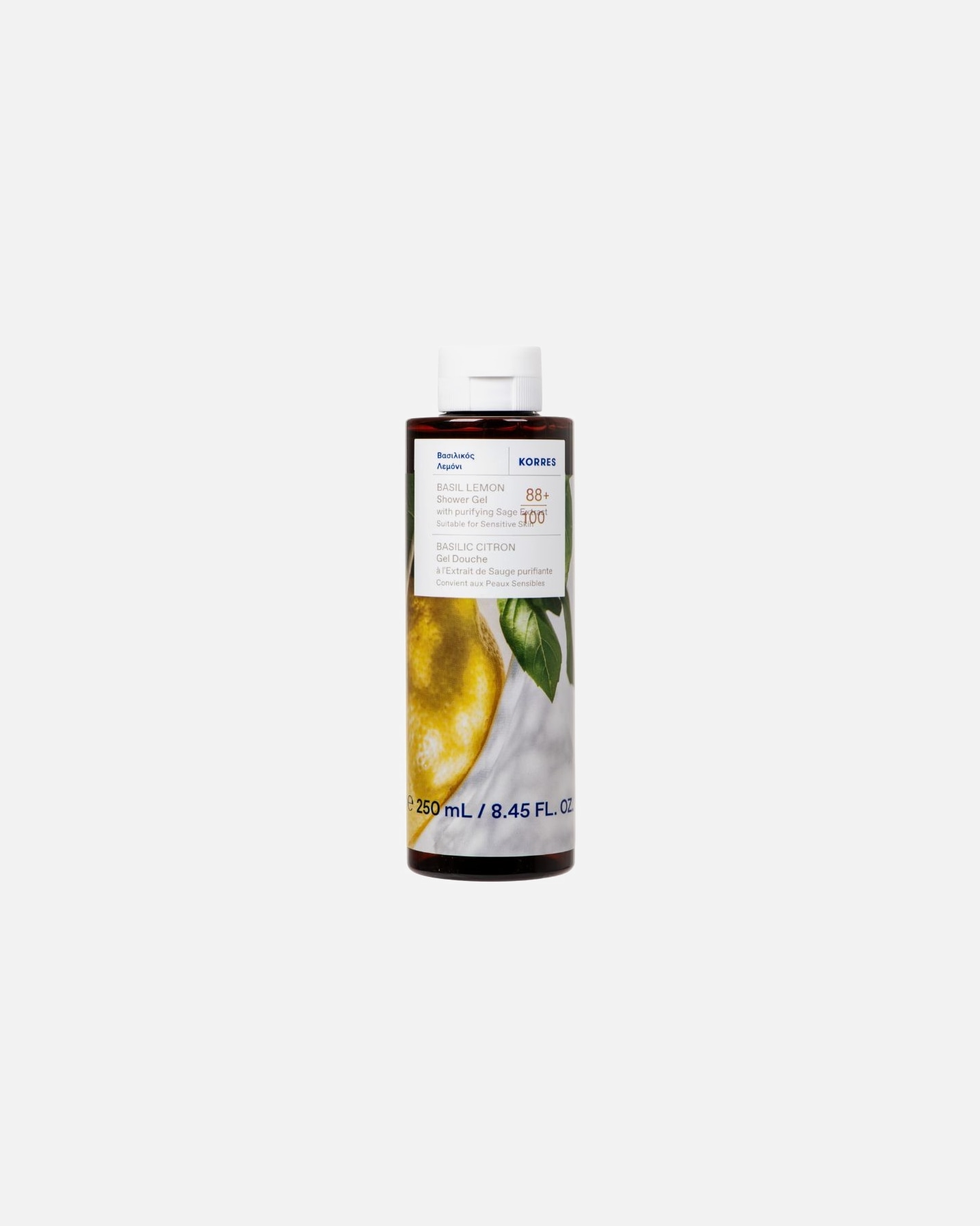 Gel douche pour Unisexe KORRES Basil Lemon 250 ml