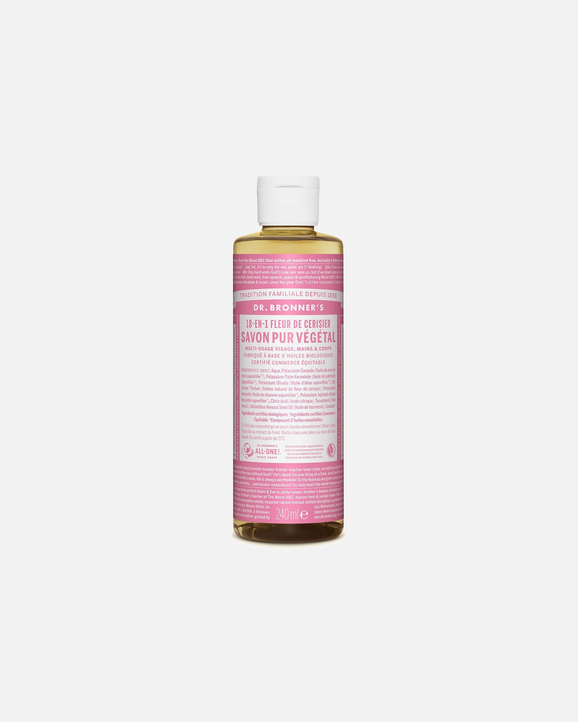 Savon pour les mains pour Unisexe Dr. Bronner's Savon liquide Fleur de Cerisier 240 ml