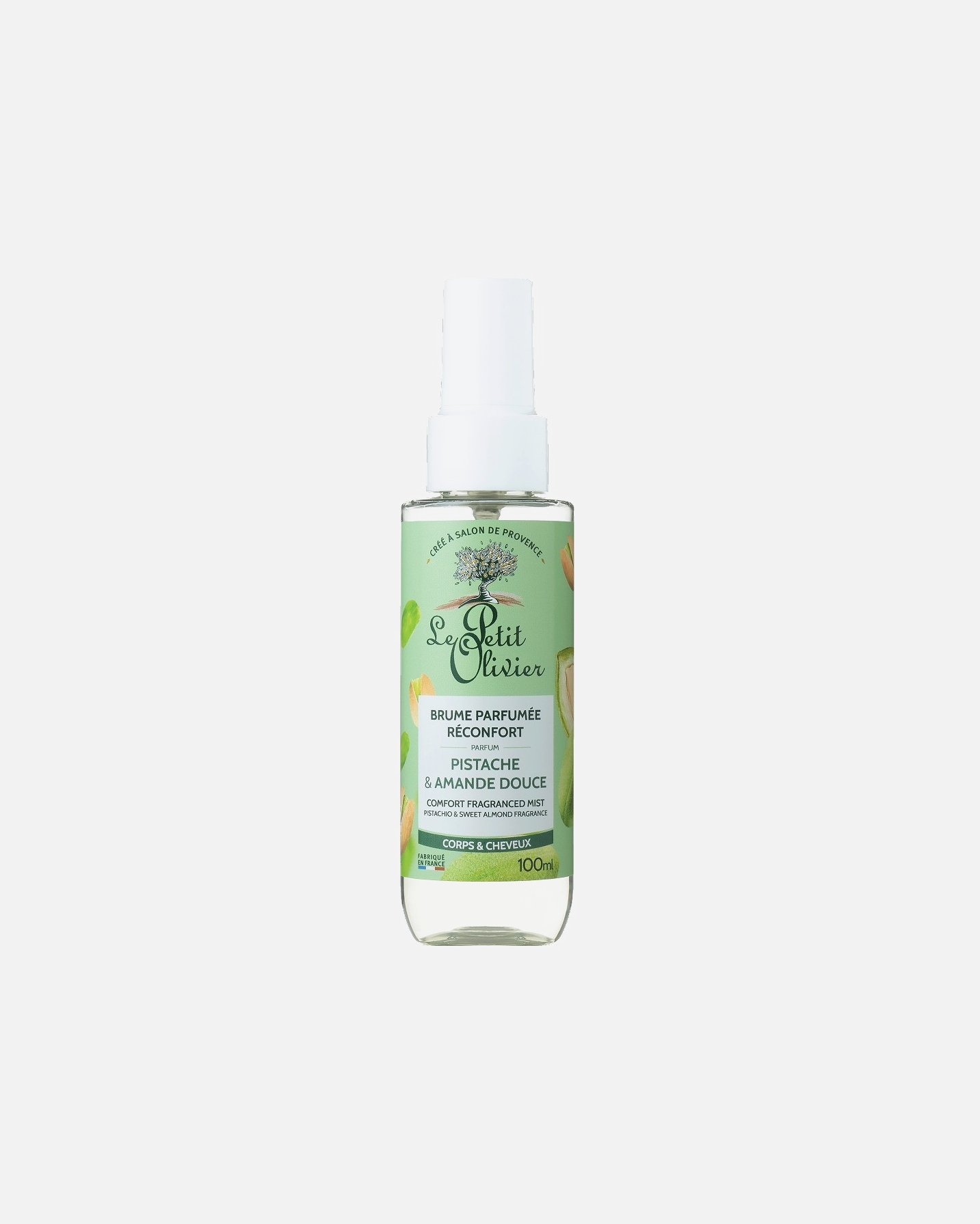 Spray pour le corps pour Unisexe Le Petit Olivier Brume Parfumée Réconfort Pistache & Amande Douce 100 ml