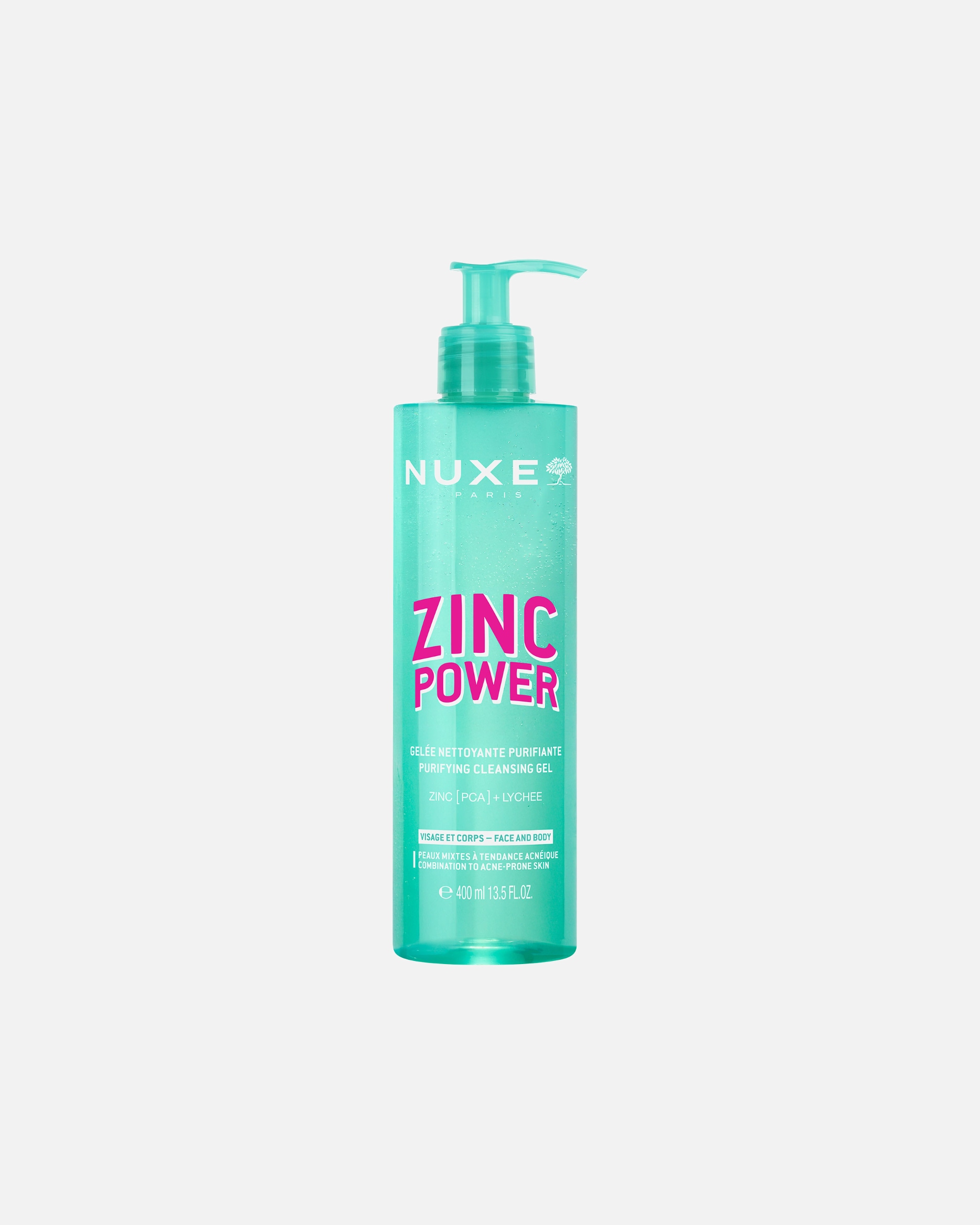 Gel nettoyant pour Unisexe NUXE Zinc Power Gelée Nettoyante Purifiante 400 ml
