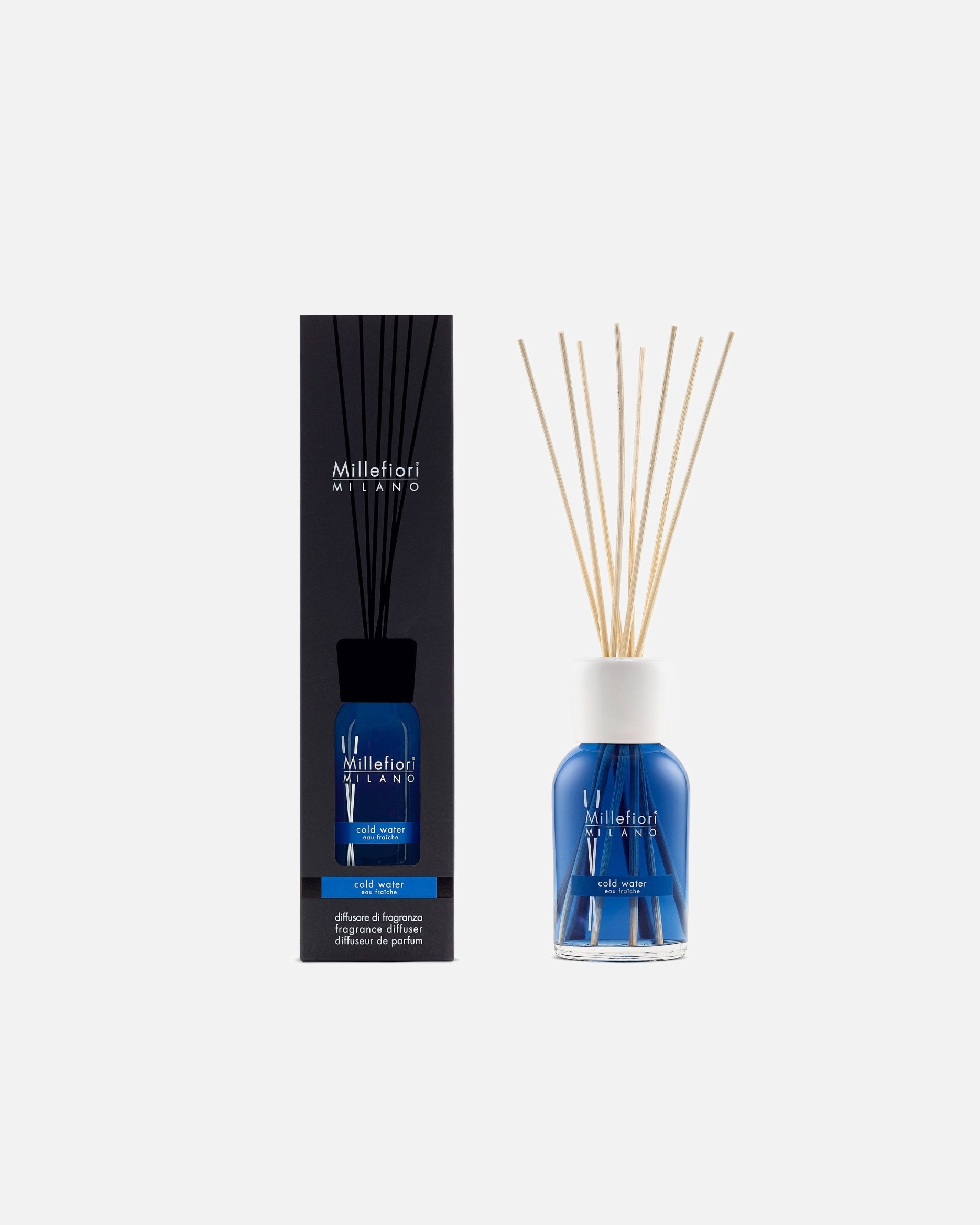 Parfum d'ambiance pour Unisexe Millefiori MILANO Reed Diffuser Cold Water 250 ml - Rechargeable