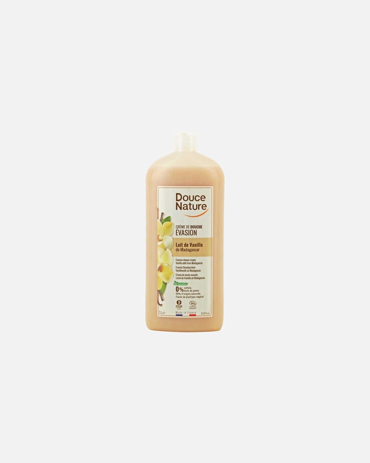 Gel douche pour Unisexe Douce Nature Crème de douche évasion lait vanille 1000 ml