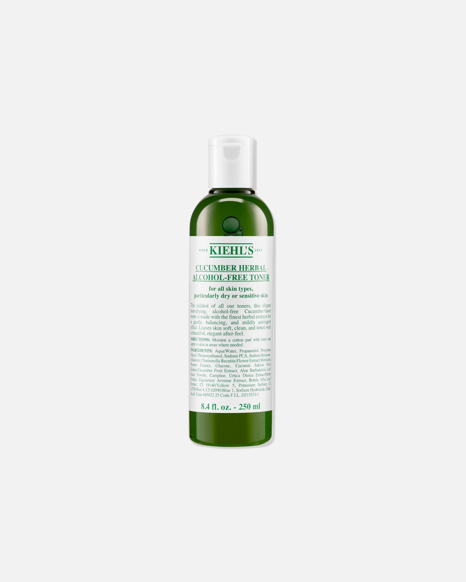 Tonique pour le visage pour Unisexe Kiehl’s Cucumber Herbal Alcohol-Free Toner 250 ml