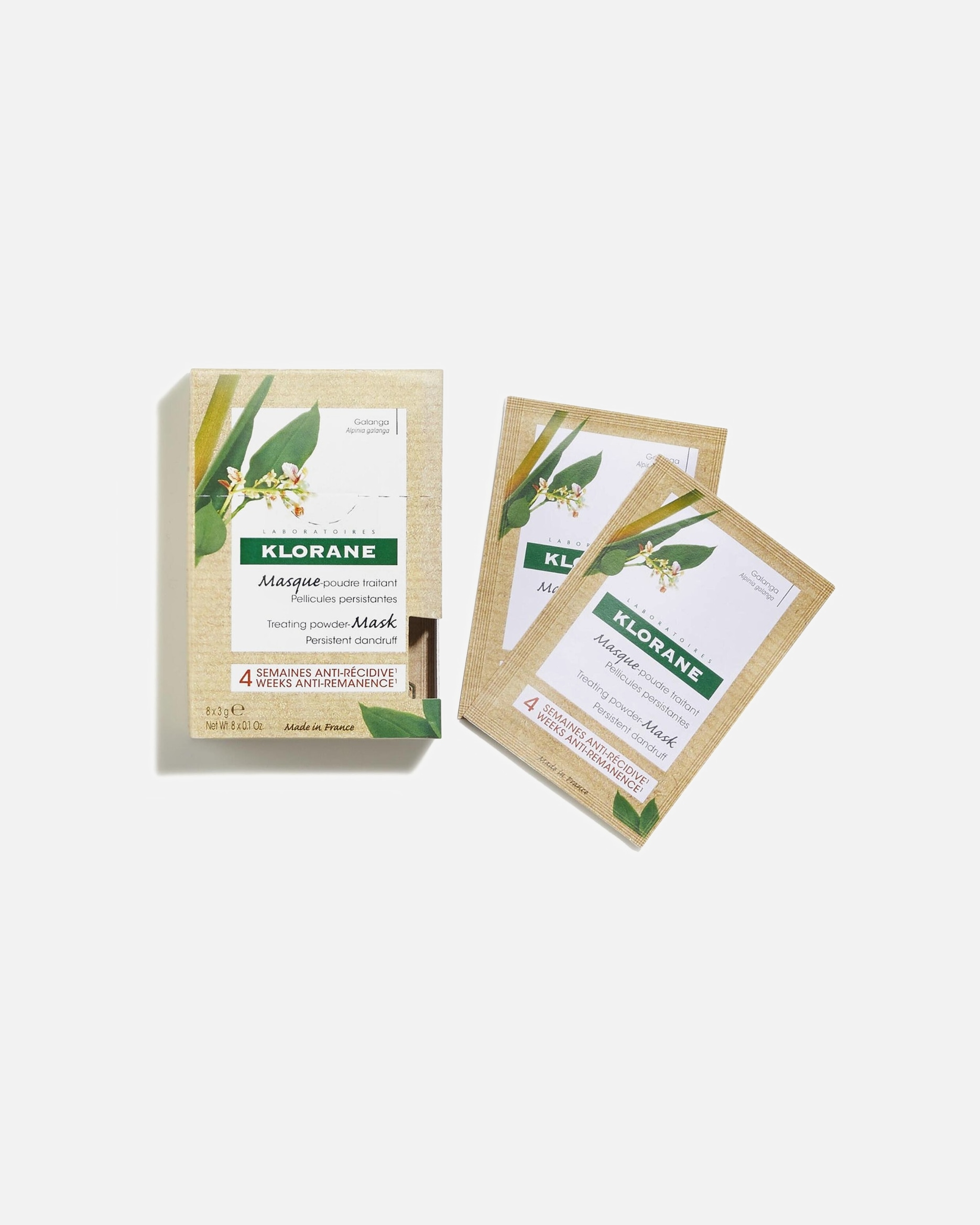 Masque capillaire pour Unisexe Klorane Masque-Poudre traitant 8 pièces