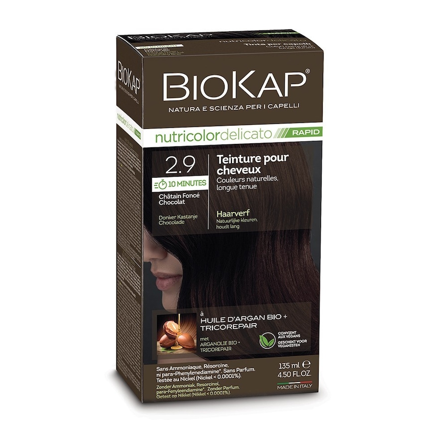 Biokap - Nutricolor delicato rapid Coloration permanente 135 ml Noir unisex
