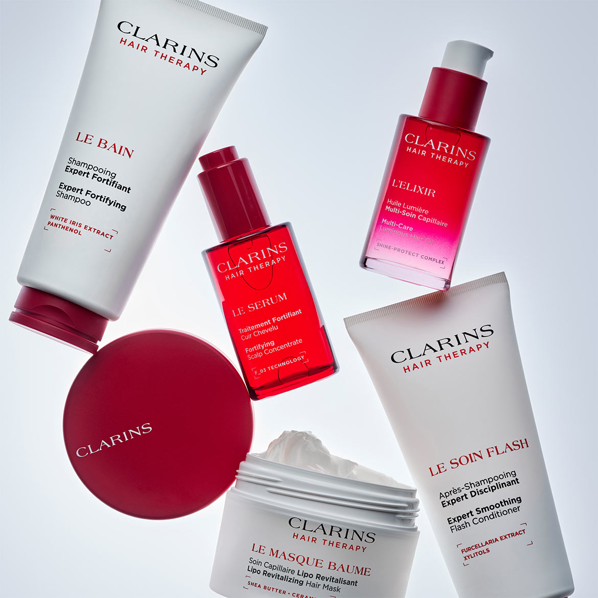 Découvrez la gamme complète Clarins Hair Therapy