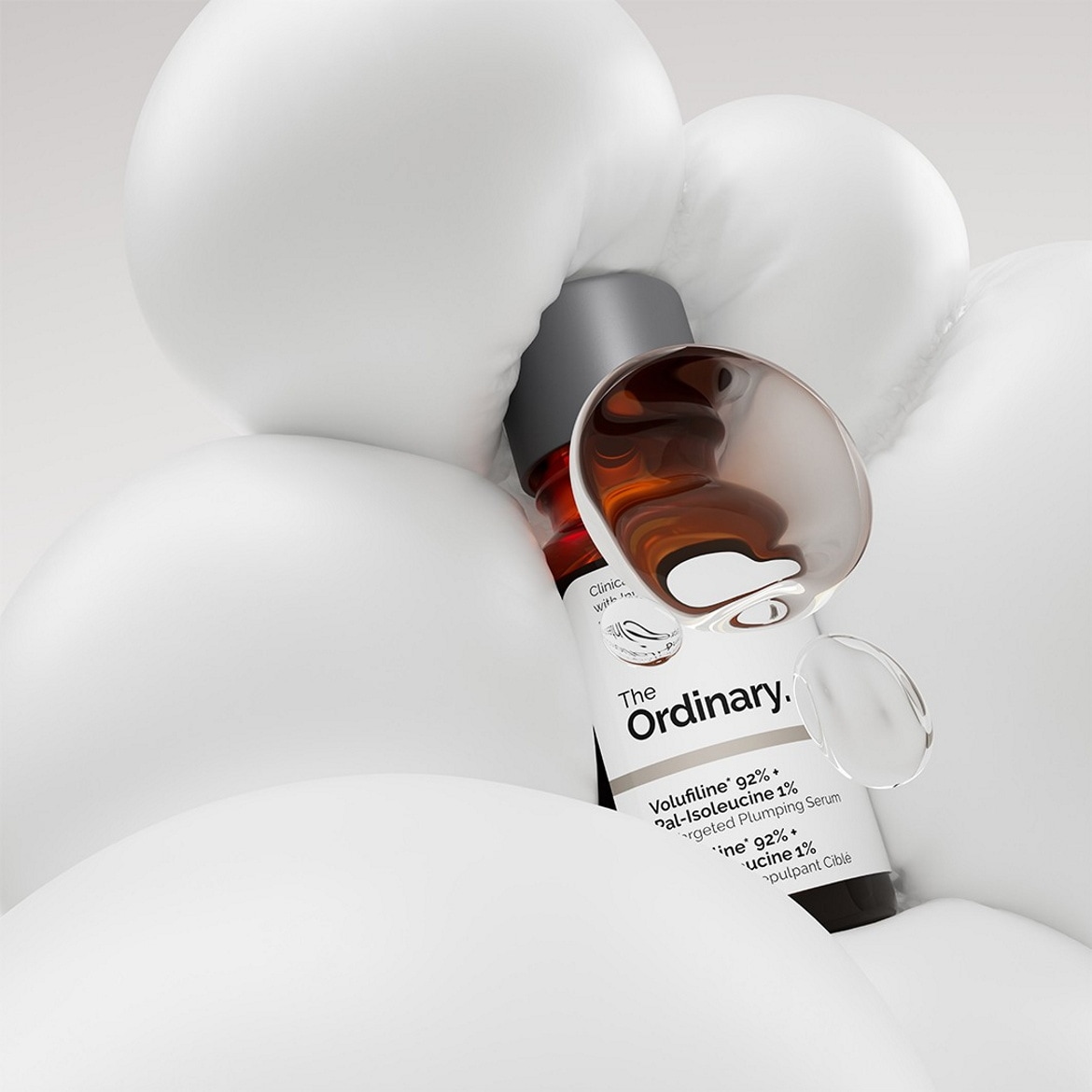 Découvrez le Sérum Repulpant Ciblé Volufiline 92% + Pal-Isoleucine 1% de The Ordinary, un soin clinique pour une peau visiblement plus pulpeuse.