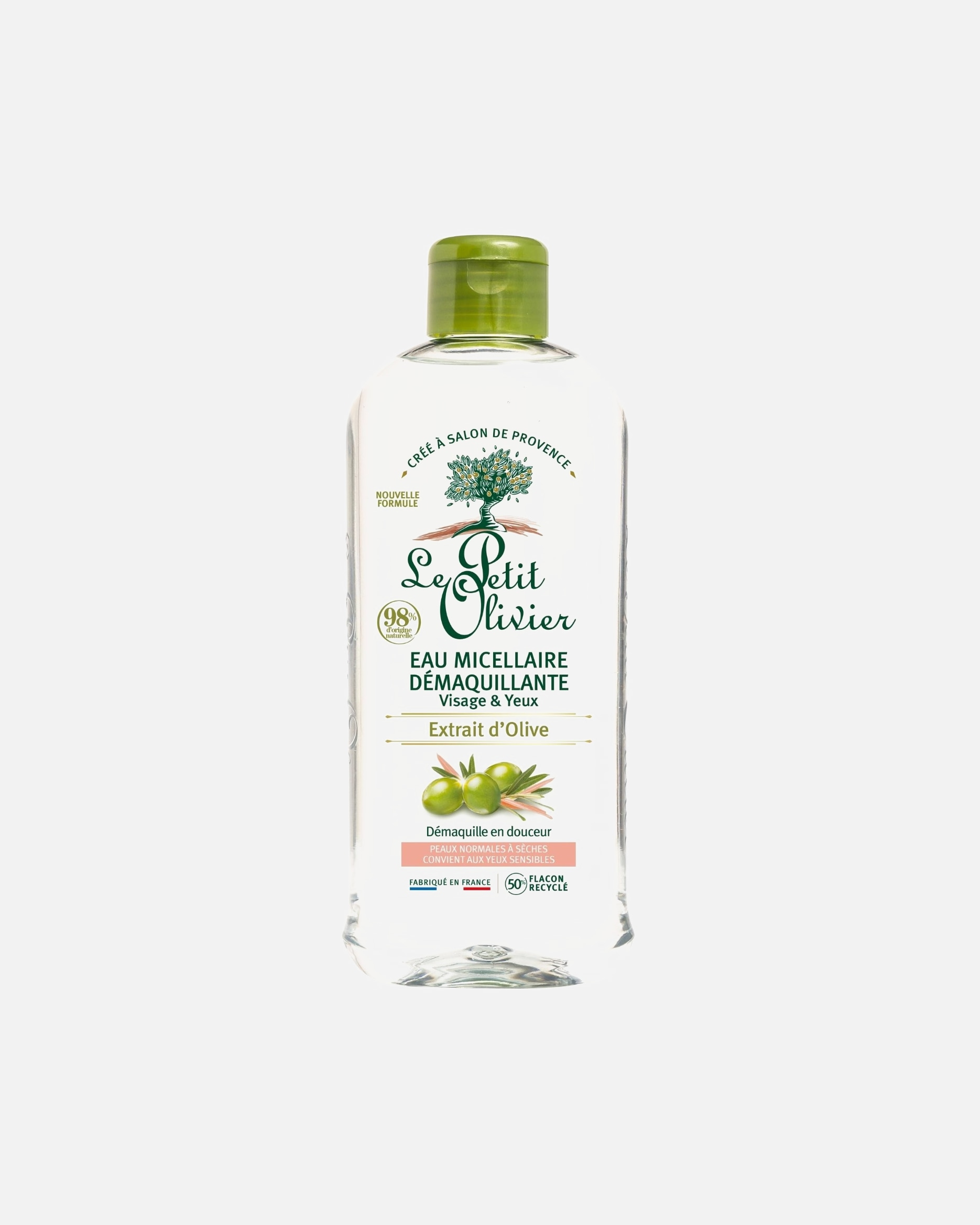 Eau micellaire pour Femme Le Petit Olivier Eau Micellaire Démaquillante Extrait d'Olive 400 ml
