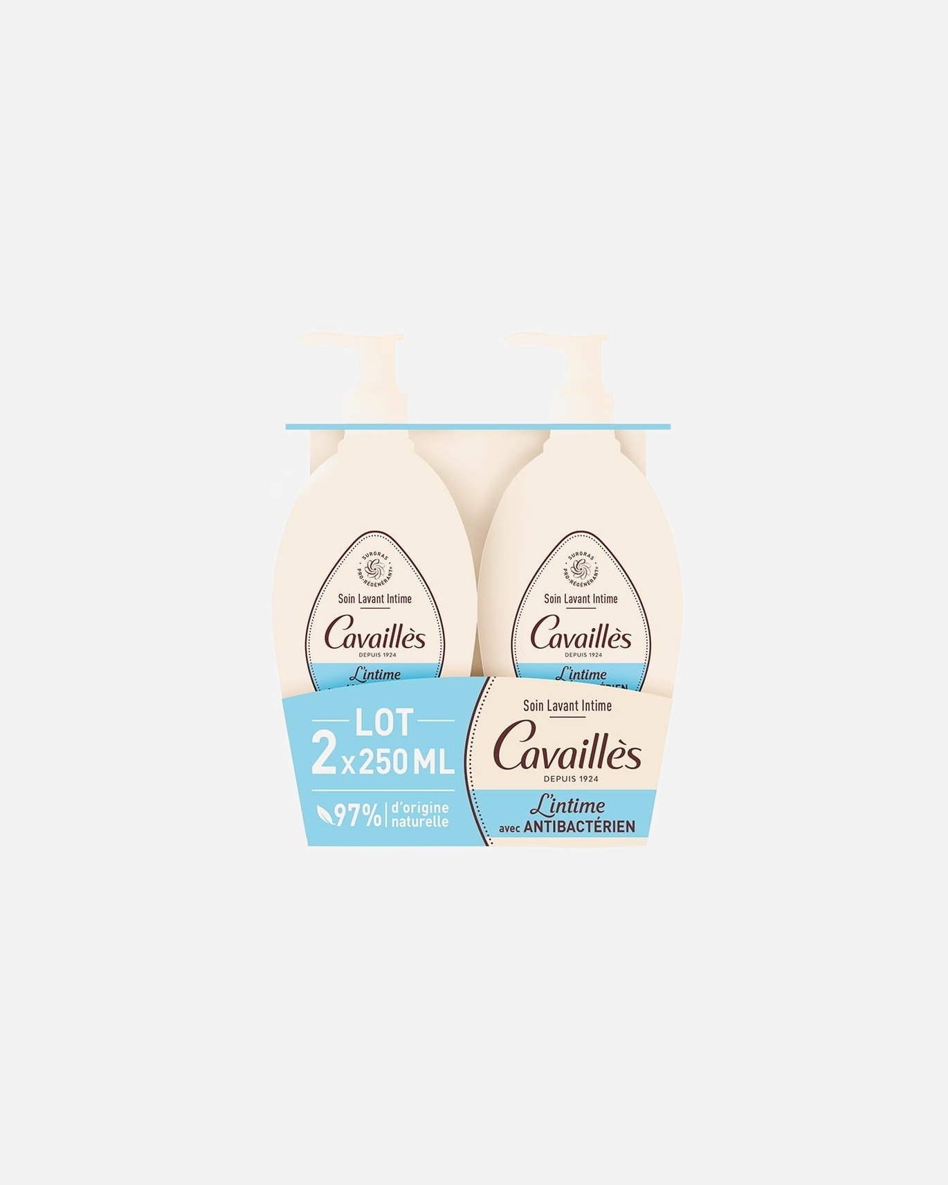 Soin intime pour Femme Rogé Cavaillès SOIN NATUREL TOILETTE INTIME ANTI-BACTERIEN 2x250 ml 2x250 ml