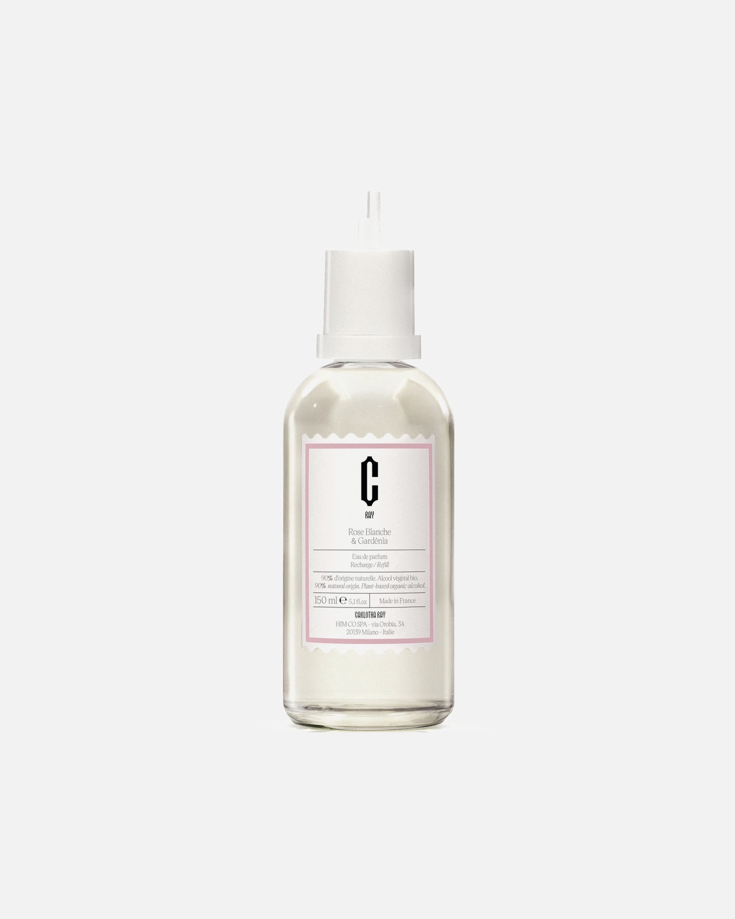 Eau de parfum pour Femme Carlotha Ray ROSE BLANCHE & GARDÉNIA RECHARGE - 150 ml